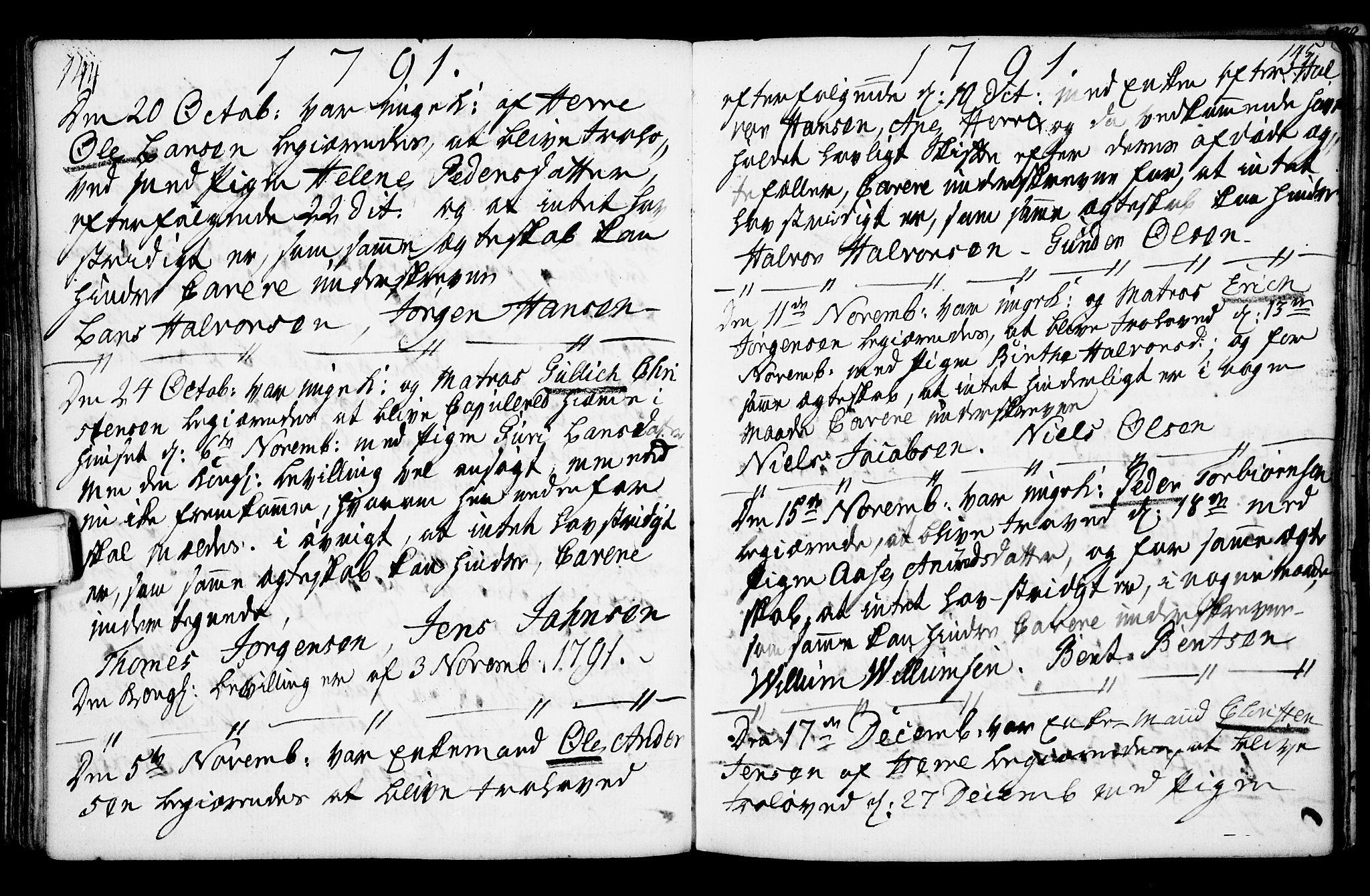 Porsgrunn kirkebøker , AV/SAKO-A-104/F/Fa/L0003: Parish register (official) no. 3, 1764-1814, p. 144-145
