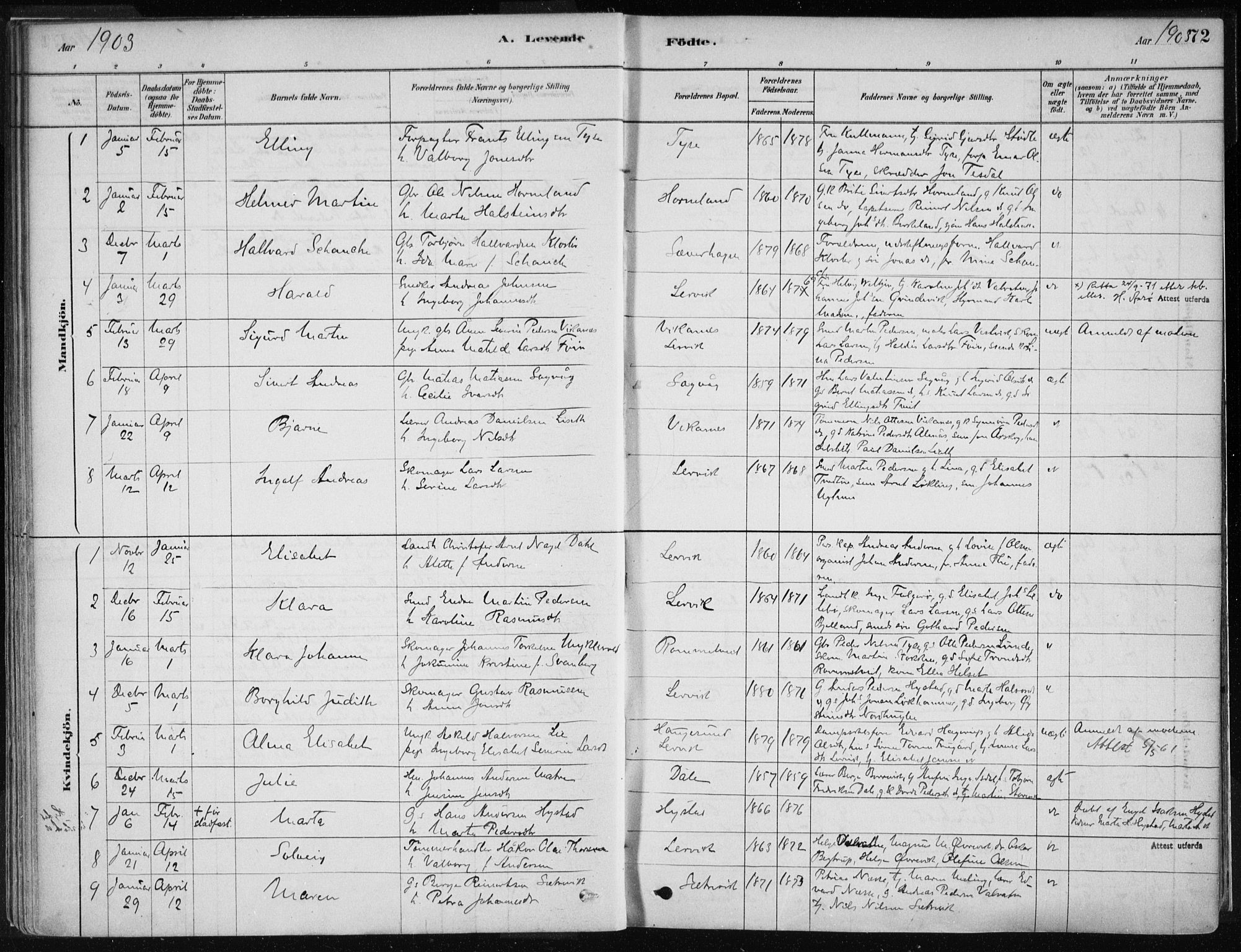 Stord sokneprestembete, SAB/A-78201/H/Haa: Parish register (official) no. B 2, 1878-1913, p. 72