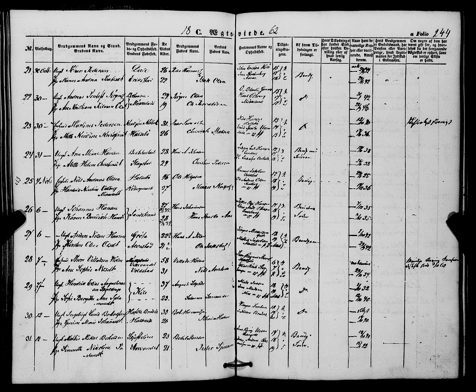 Trondenes sokneprestkontor, SATØ/S-1319/H/Ha/L0011kirke: Parish register (official) no. 11, 1853-1862, p. 244