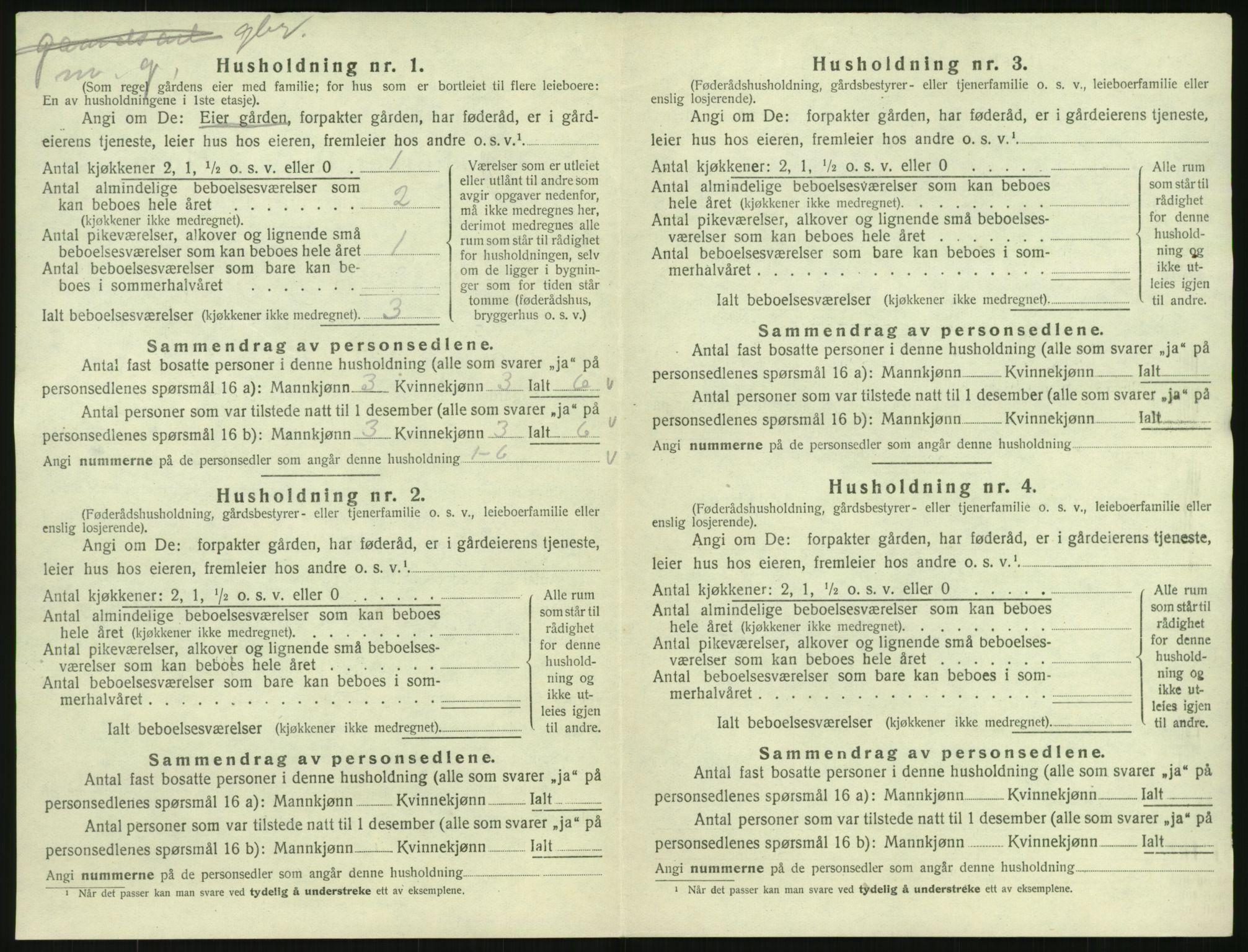 SAK, 1920 census for Vigmostad, 1920, p. 38