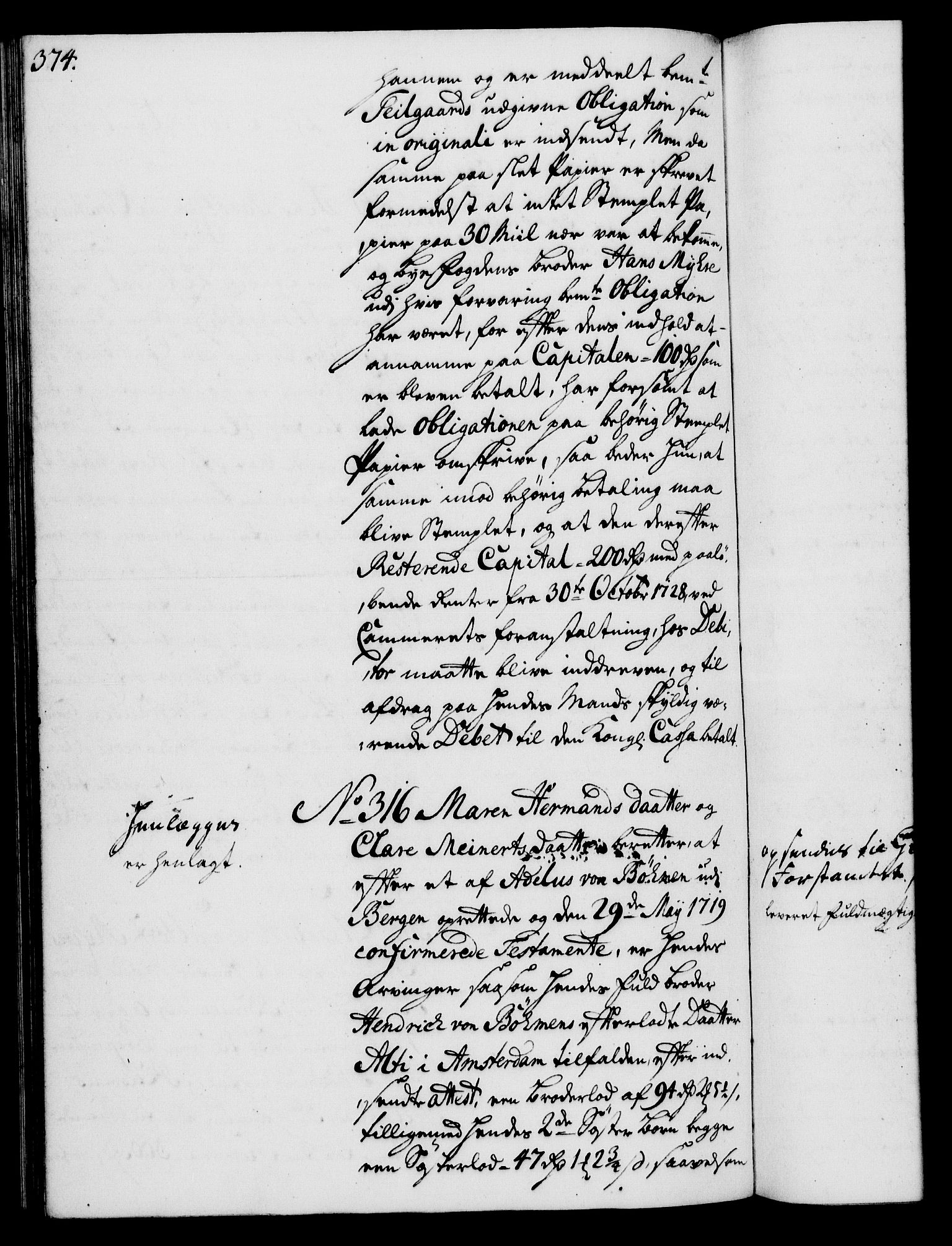 Rentekammeret, Kammerkanselliet, AV/RA-EA-3111/G/Gh/Gha/L0024: Norsk ekstraktmemorialprotokoll (merket RK 53.69), 1742-1743, p. 374