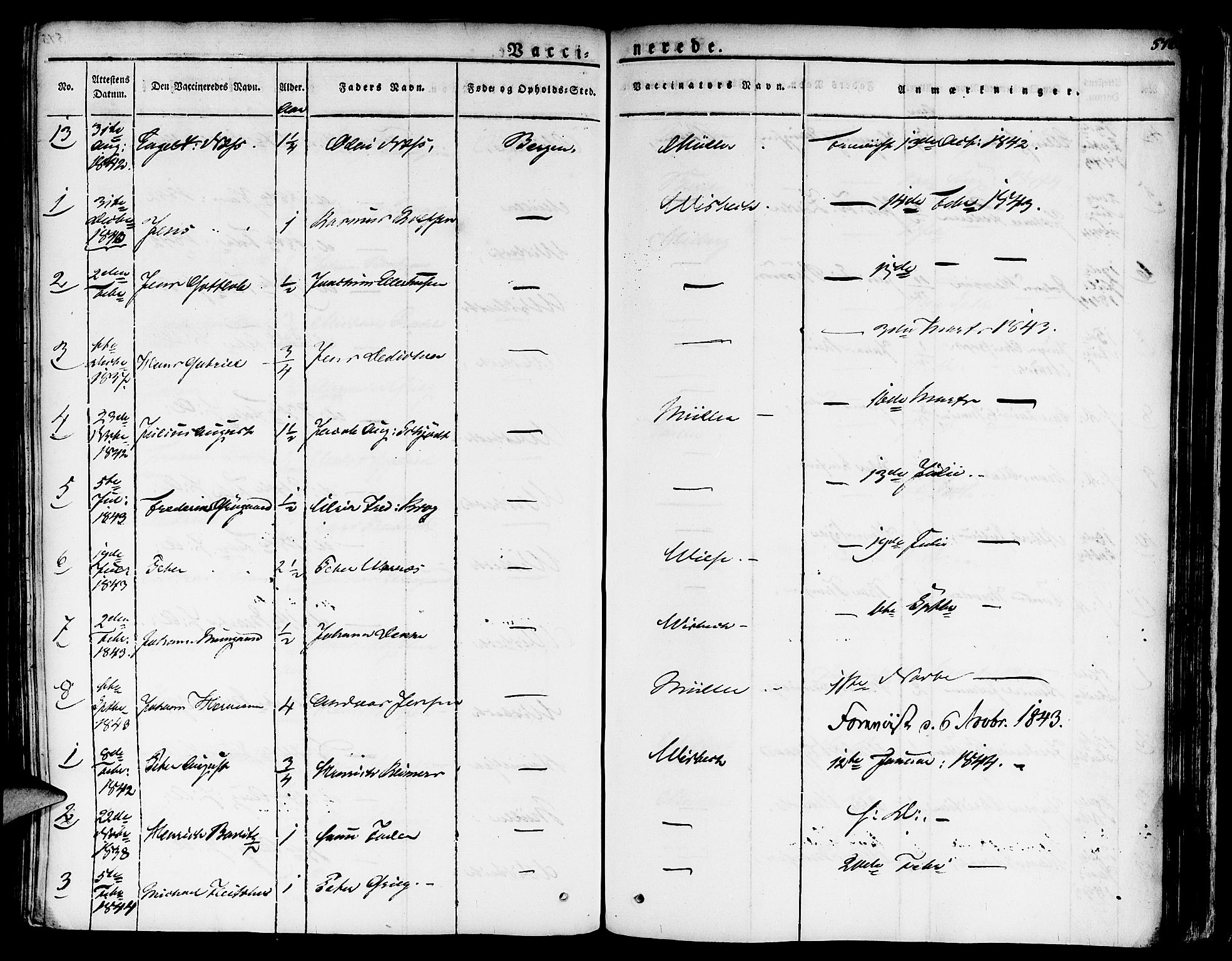 Nykirken Sokneprestembete, SAB/A-77101/H/Haa/L0012: Parish register (official) no. A 12, 1821-1844, p. 576