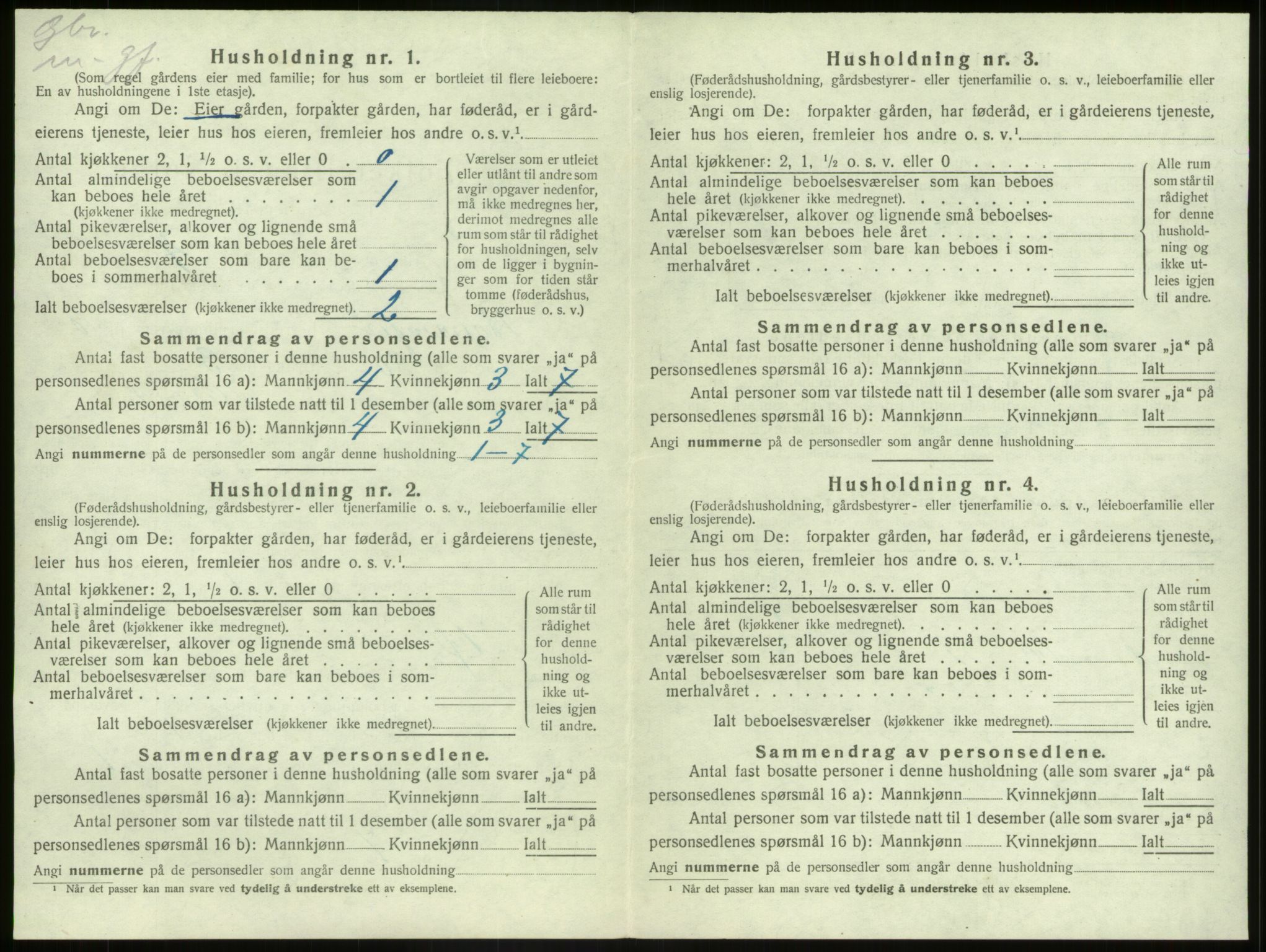 SAB, 1920 census for Bremanger, 1920, p. 721