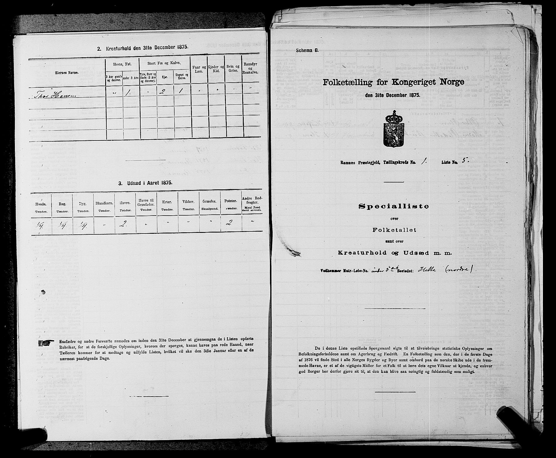 SAKO, 1875 census for 0718P Ramnes, 1875, p. 48