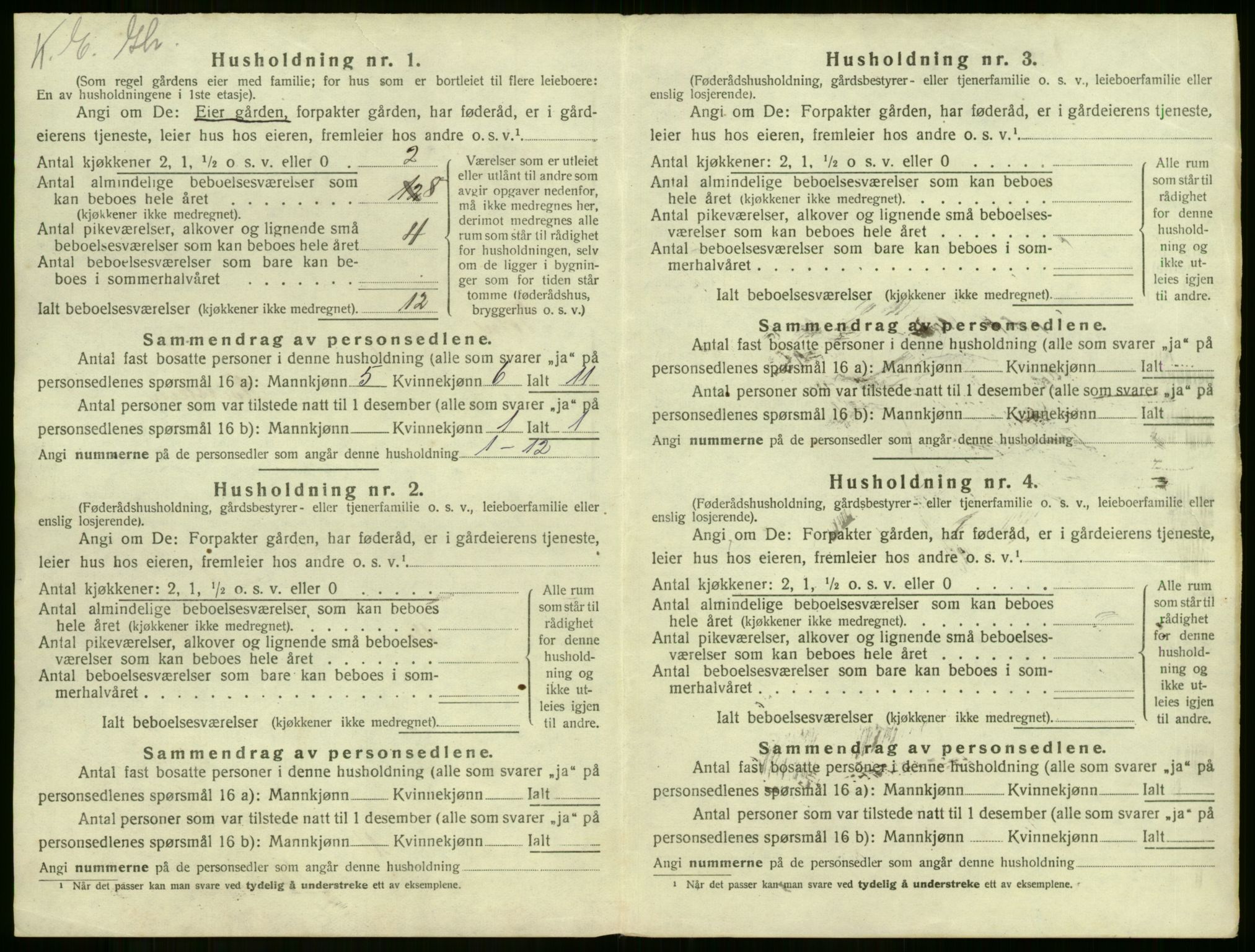 SAKO, 1920 census for Botne, 1920, p. 34