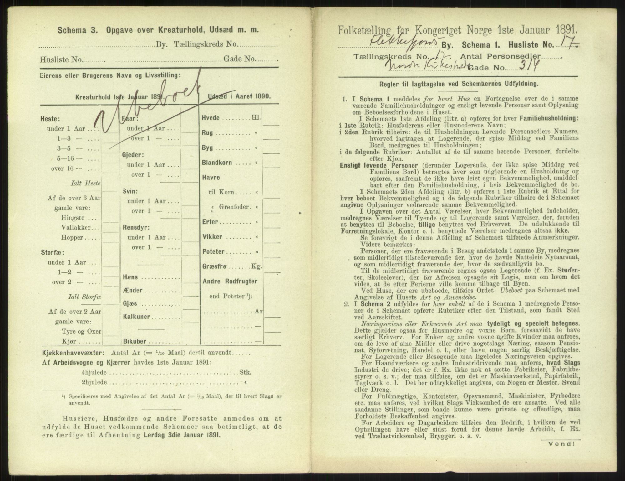 RA, 1891 census for 1004 Flekkefjord, 1891, p. 446