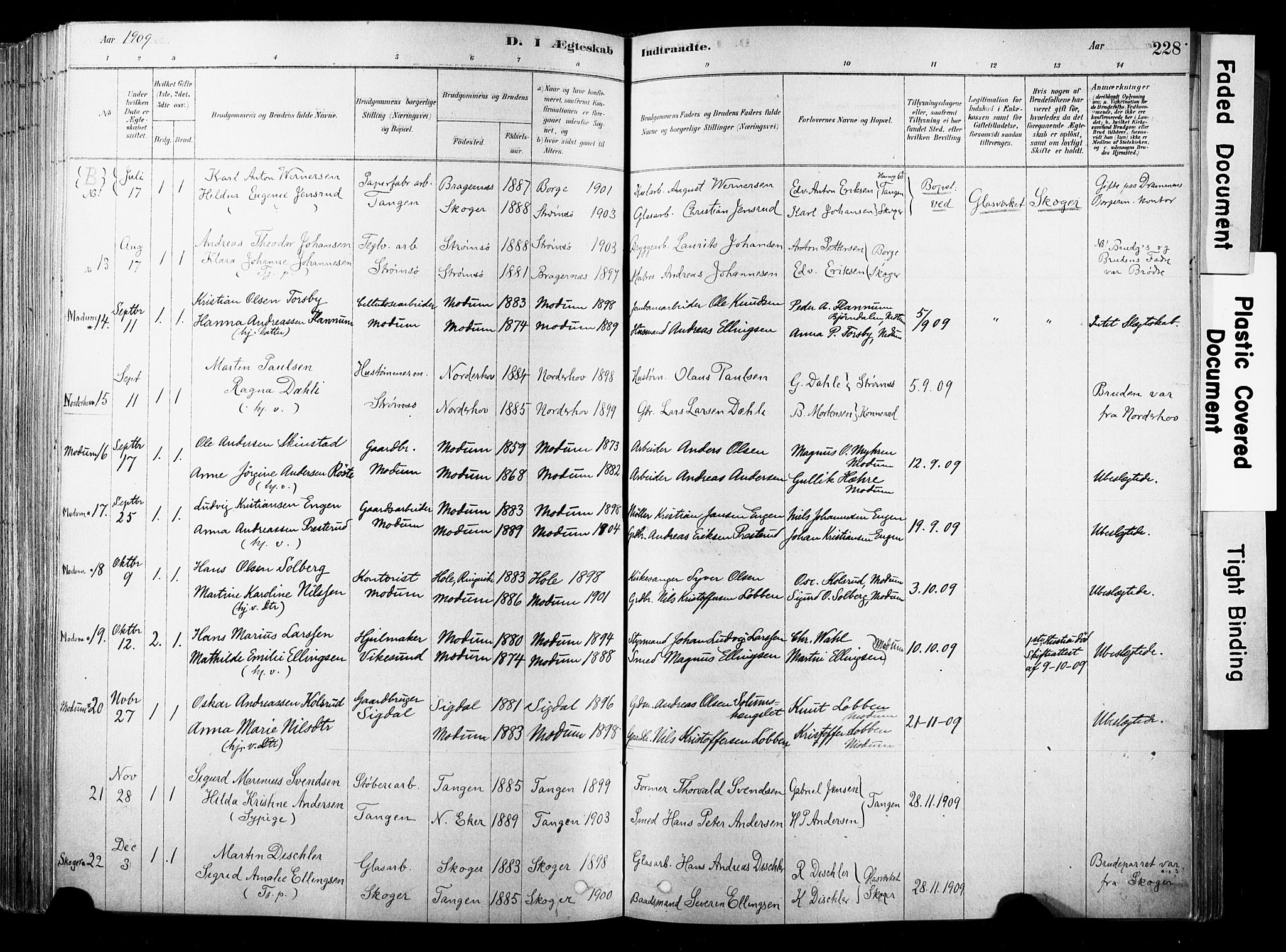 Strømsø kirkebøker, SAKO/A-246/F/Fb/L0006: Parish register (official) no. II 6, 1879-1910, p. 228