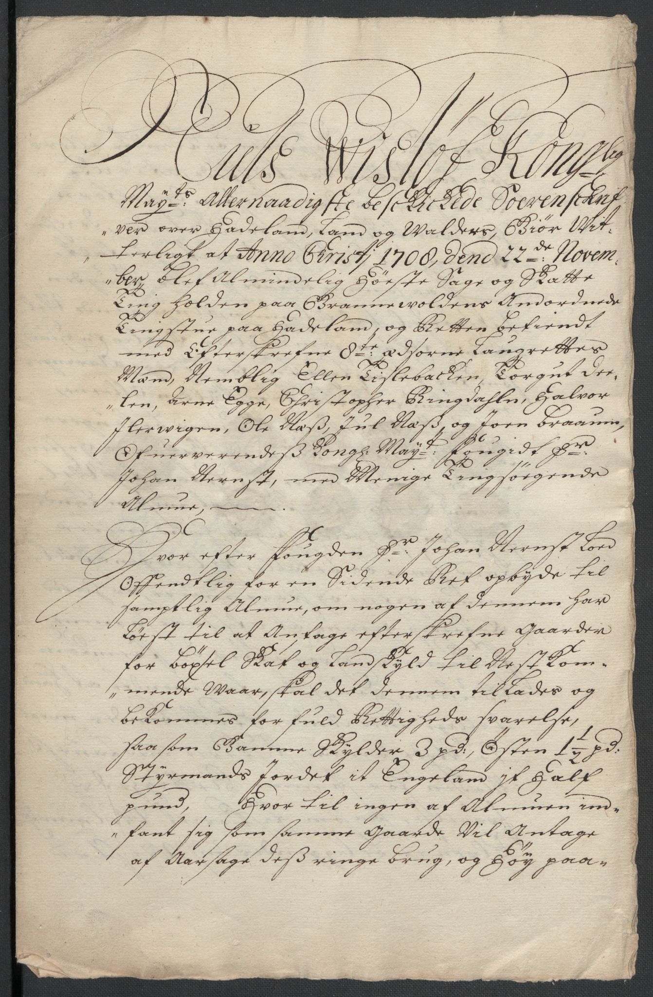 Rentekammeret inntil 1814, Reviderte regnskaper, Fogderegnskap, AV/RA-EA-4092/R18/L1305: Fogderegnskap Hadeland, Toten og Valdres, 1707-1708, p. 546