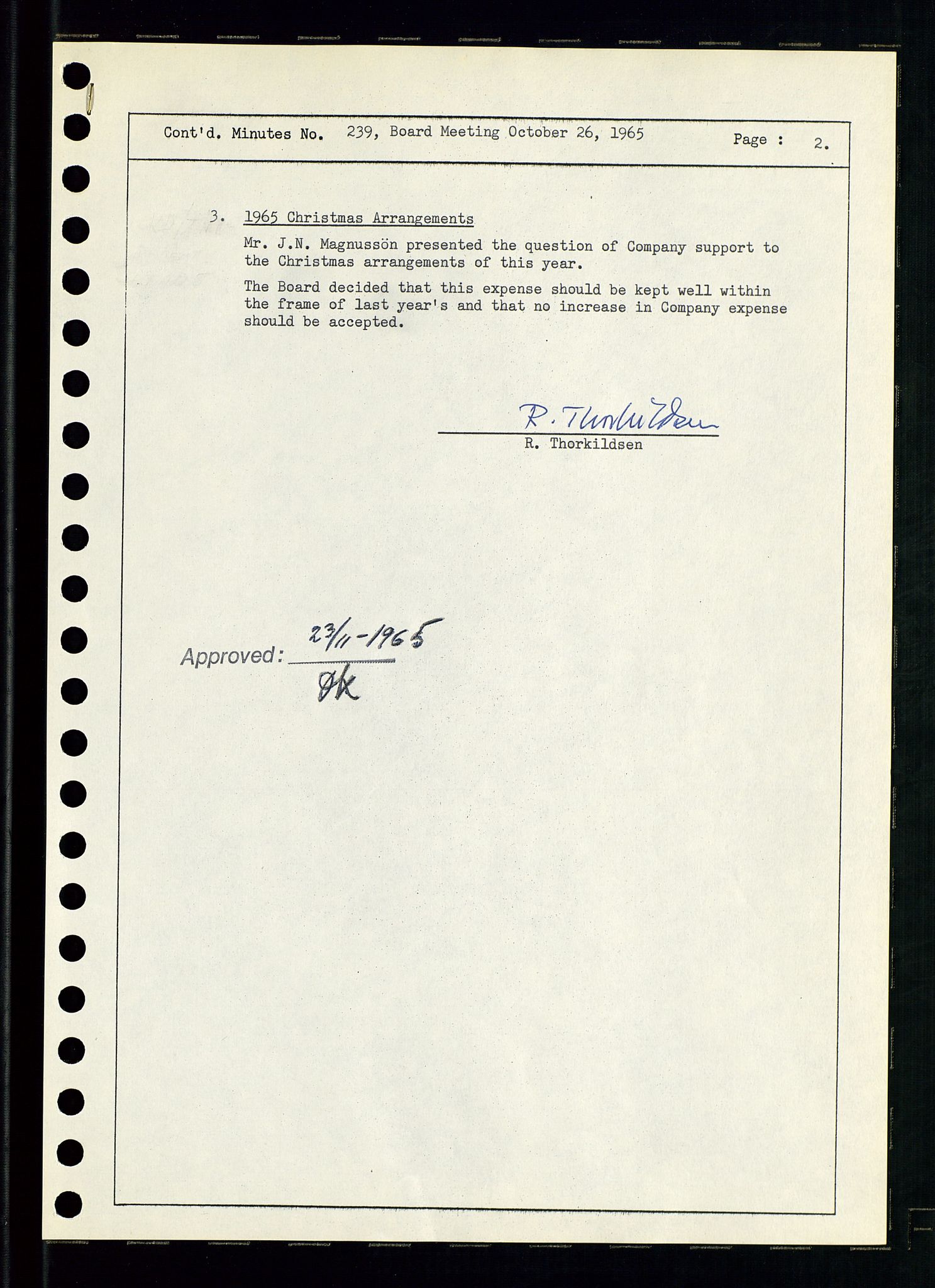 Pa 0982 - Esso Norge A/S, SAST/A-100448/A/Aa/L0002/0001: Den administrerende direksjon Board minutes (styrereferater) / Den administrerende direksjon Board minutes (styrereferater), 1965, p. 30