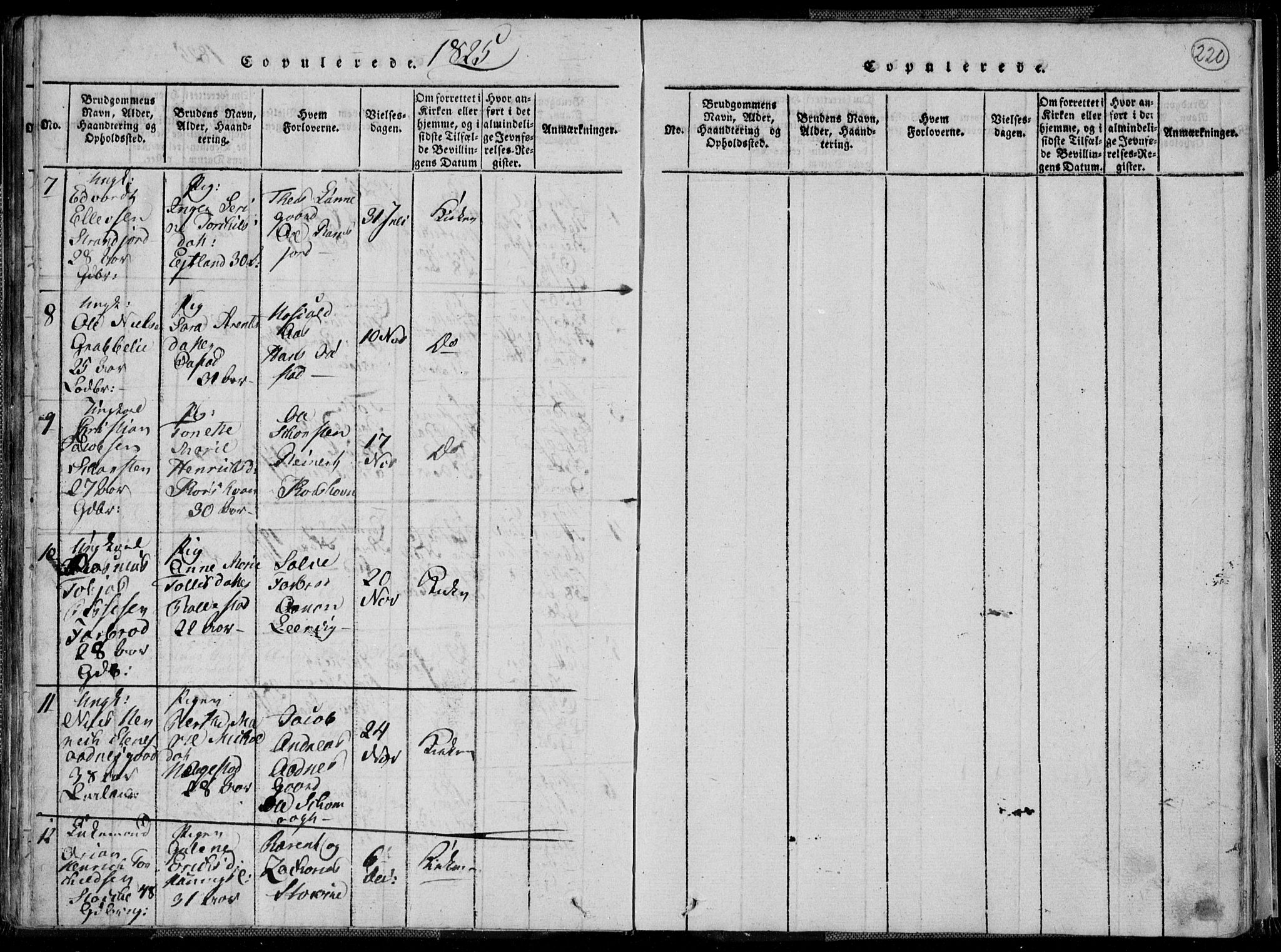 Lyngdal sokneprestkontor, AV/SAK-1111-0029/F/Fa/Fac/L0006: Parish register (official) no. A 6, 1815-1825, p. 220