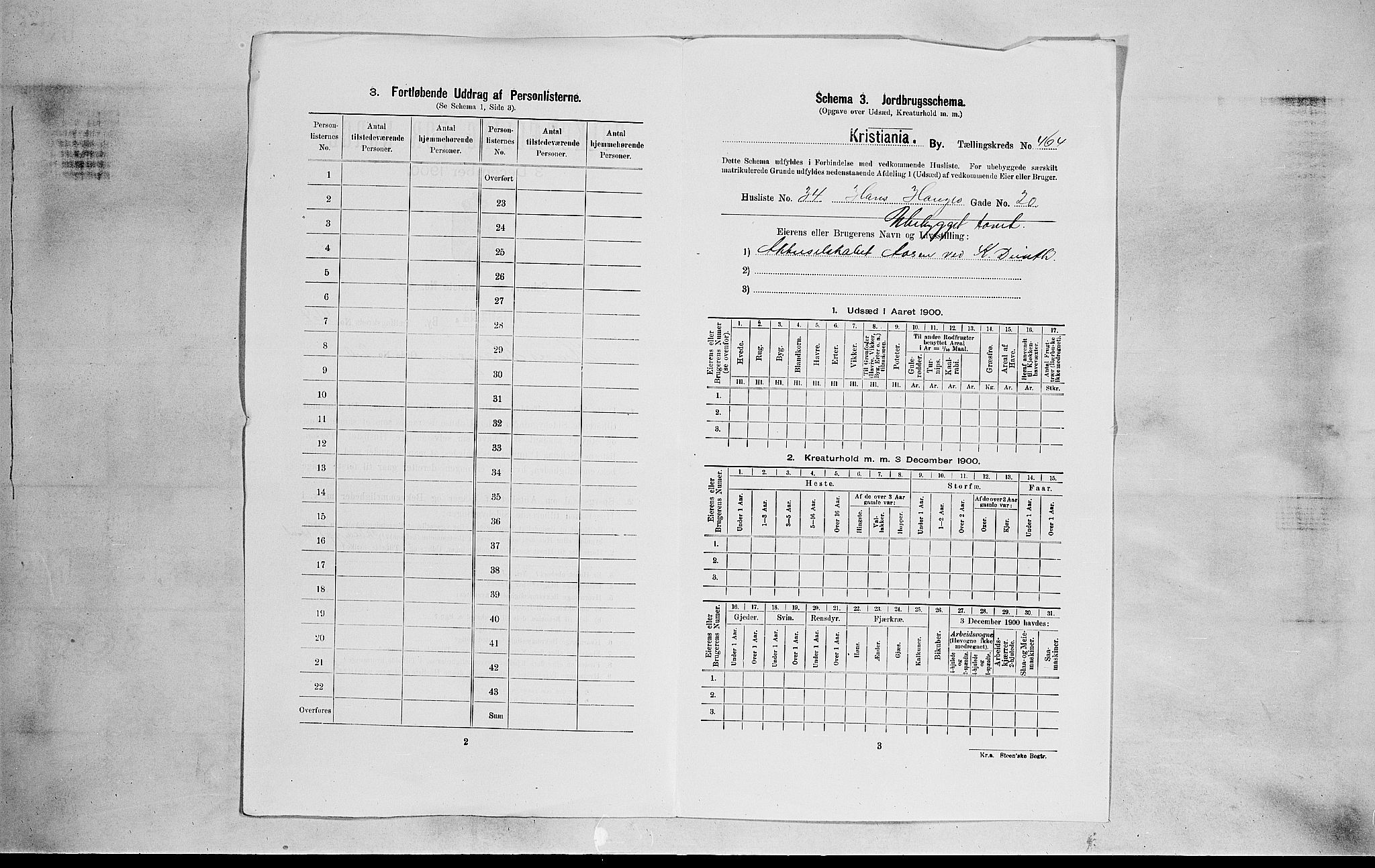 SAO, 1900 census for Kristiania, 1900, p. 32681