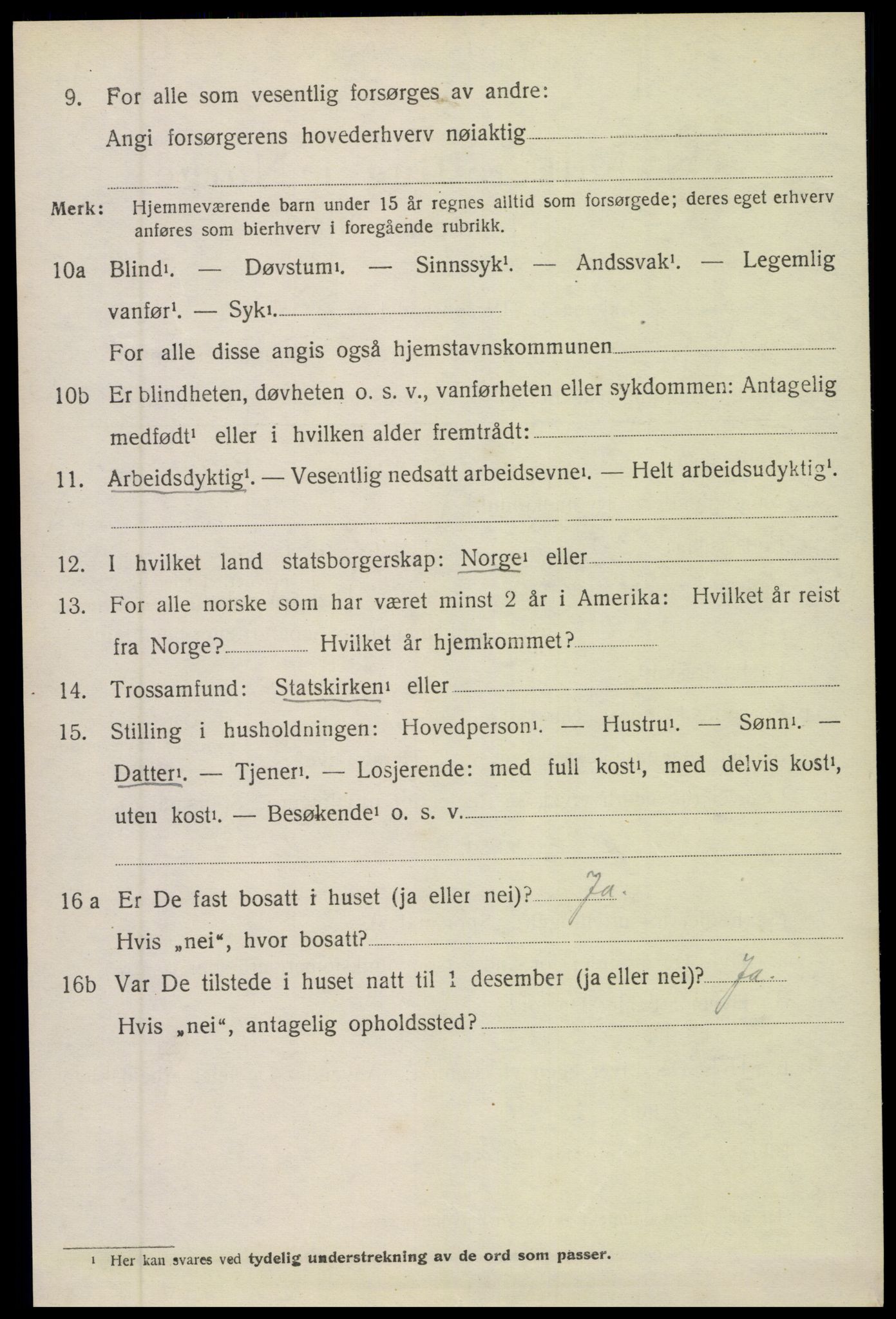 SAK, 1920 census for Øyestad, 1920, p. 3599