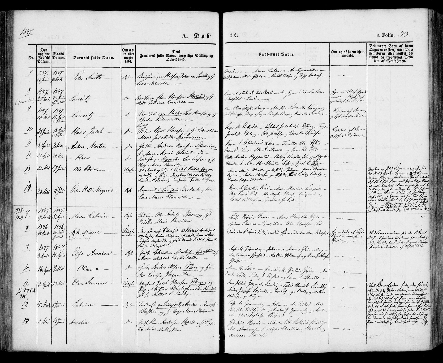 Tjølling kirkebøker, SAKO/A-60/F/Fa/L0006: Parish register (official) no. 6, 1835-1859, p. 53