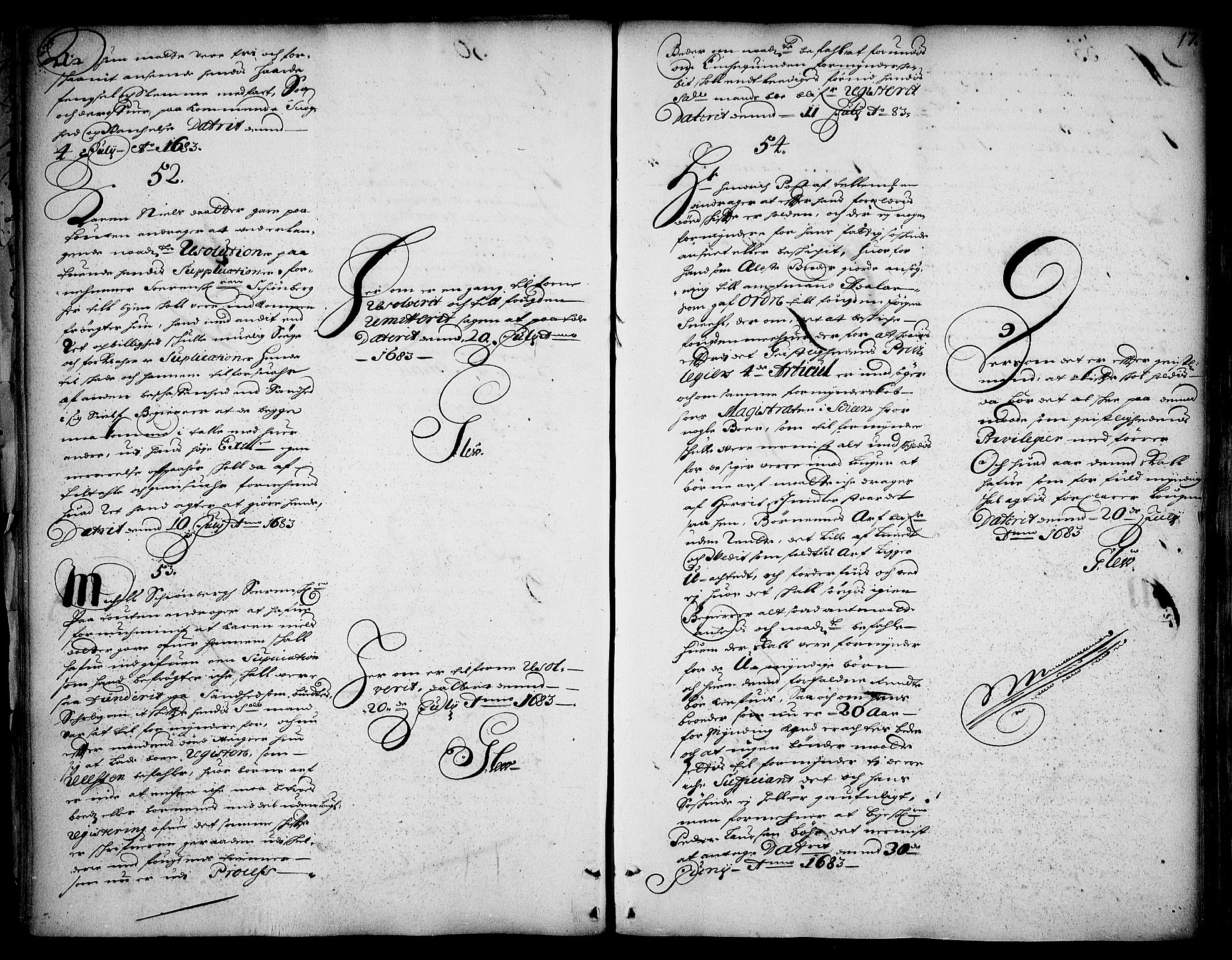 Stattholderembetet 1572-1771, AV/RA-EA-2870/Ad/L0004: Supplikasjons- og resolusjonsprotokoll, 1683-1691, p. 15b-16a