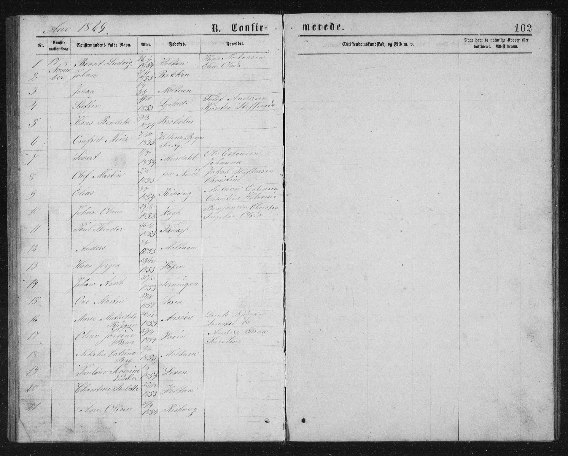 Ministerialprotokoller, klokkerbøker og fødselsregistre - Sør-Trøndelag, SAT/A-1456/662/L0756: Parish register (copy) no. 662C01, 1869-1891, p. 102