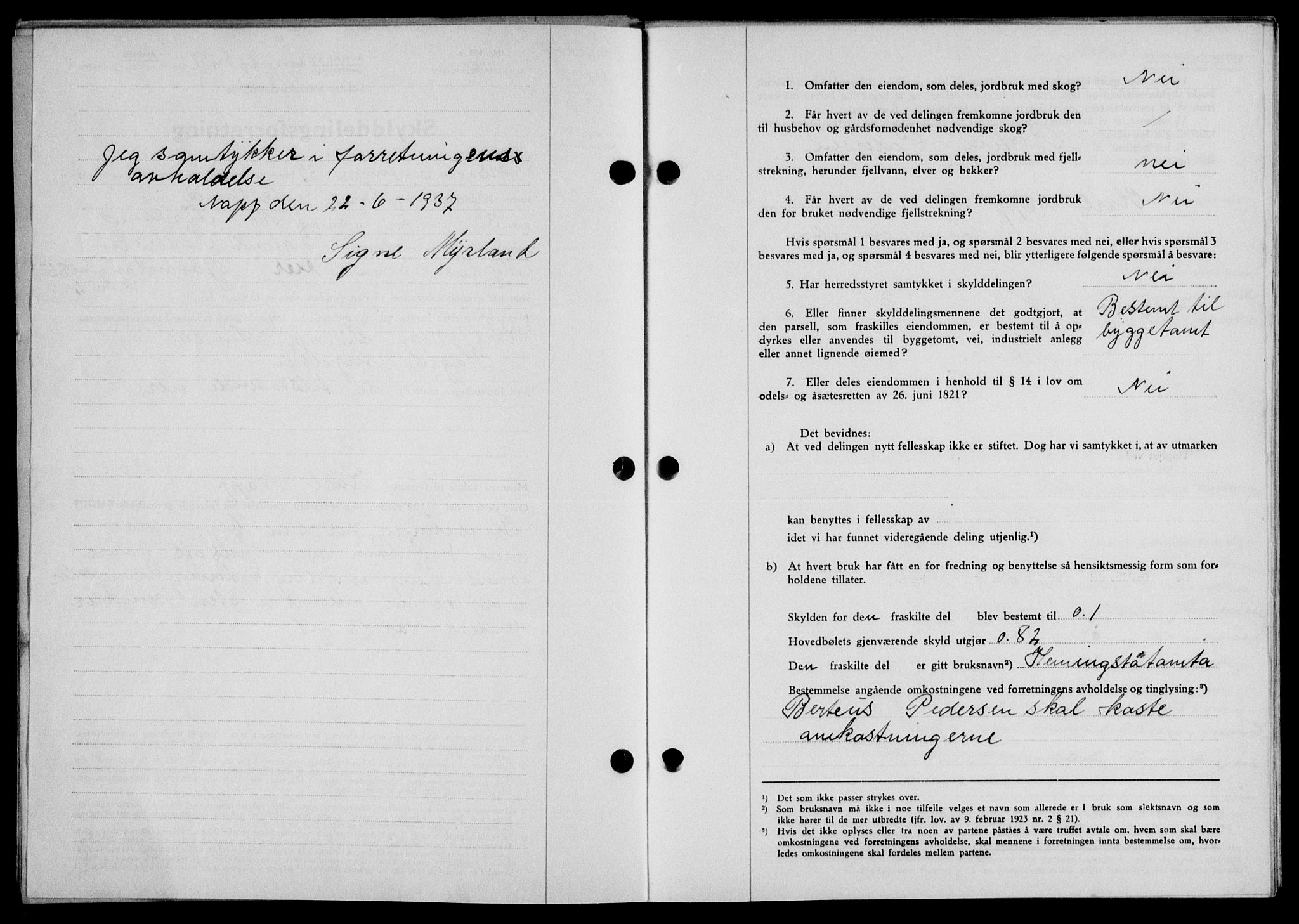 Lofoten sorenskriveri, SAT/A-0017/1/2/2C/L0002a: Mortgage book no. 2a, 1937-1937, Diary no: : 1695/1937