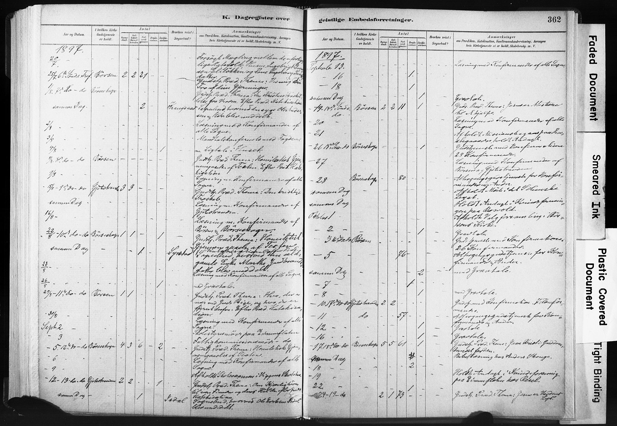 Ministerialprotokoller, klokkerbøker og fødselsregistre - Sør-Trøndelag, SAT/A-1456/665/L0773: Parish register (official) no. 665A08, 1879-1905, p. 362