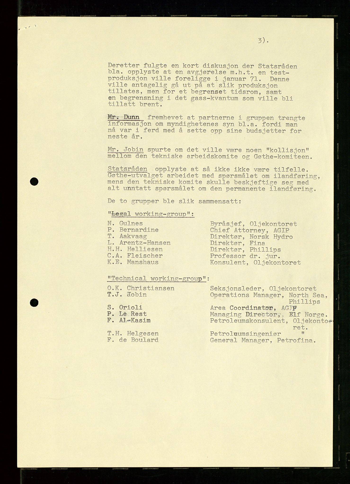 Industridepartementet, Oljekontoret, AV/SAST-A-101348/Dc/L0003: Ekofisk prosjekt, utbygging av Ekofiskfeltet, diverse, 1970-1972