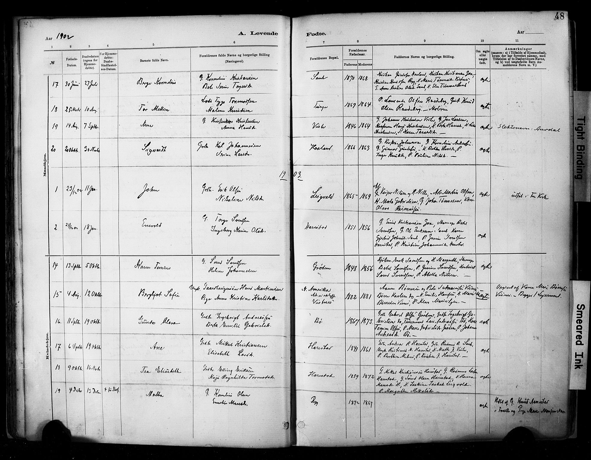 Hetland sokneprestkontor, AV/SAST-A-101826/30/30BA/L0009: Parish register (official) no. A 9, 1882-1918, p. 48