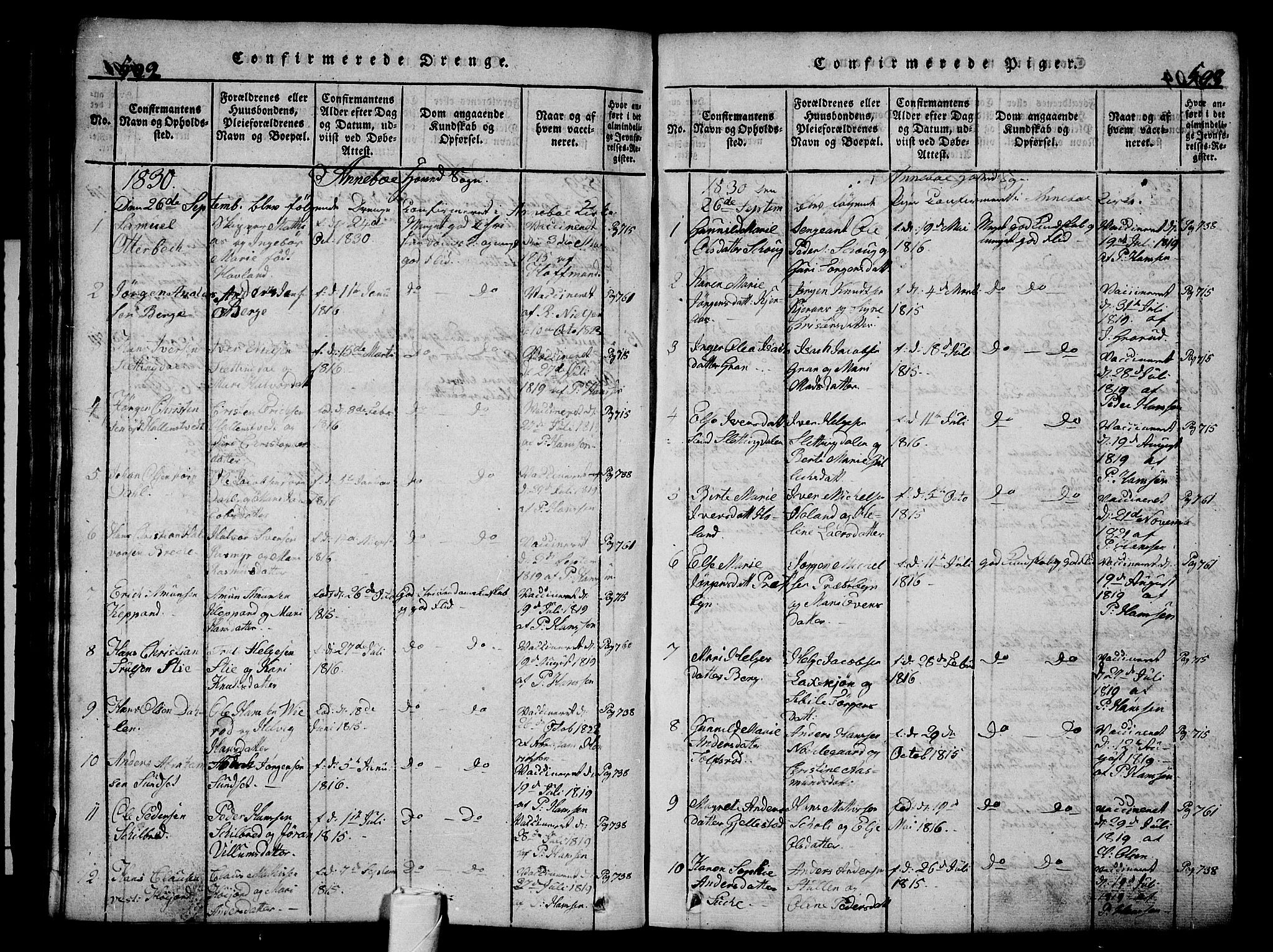 Andebu kirkebøker, AV/SAKO-A-336/G/Ga/L0002: Parish register (copy) no. I 2 /1, 1823-1832, p. 502-503