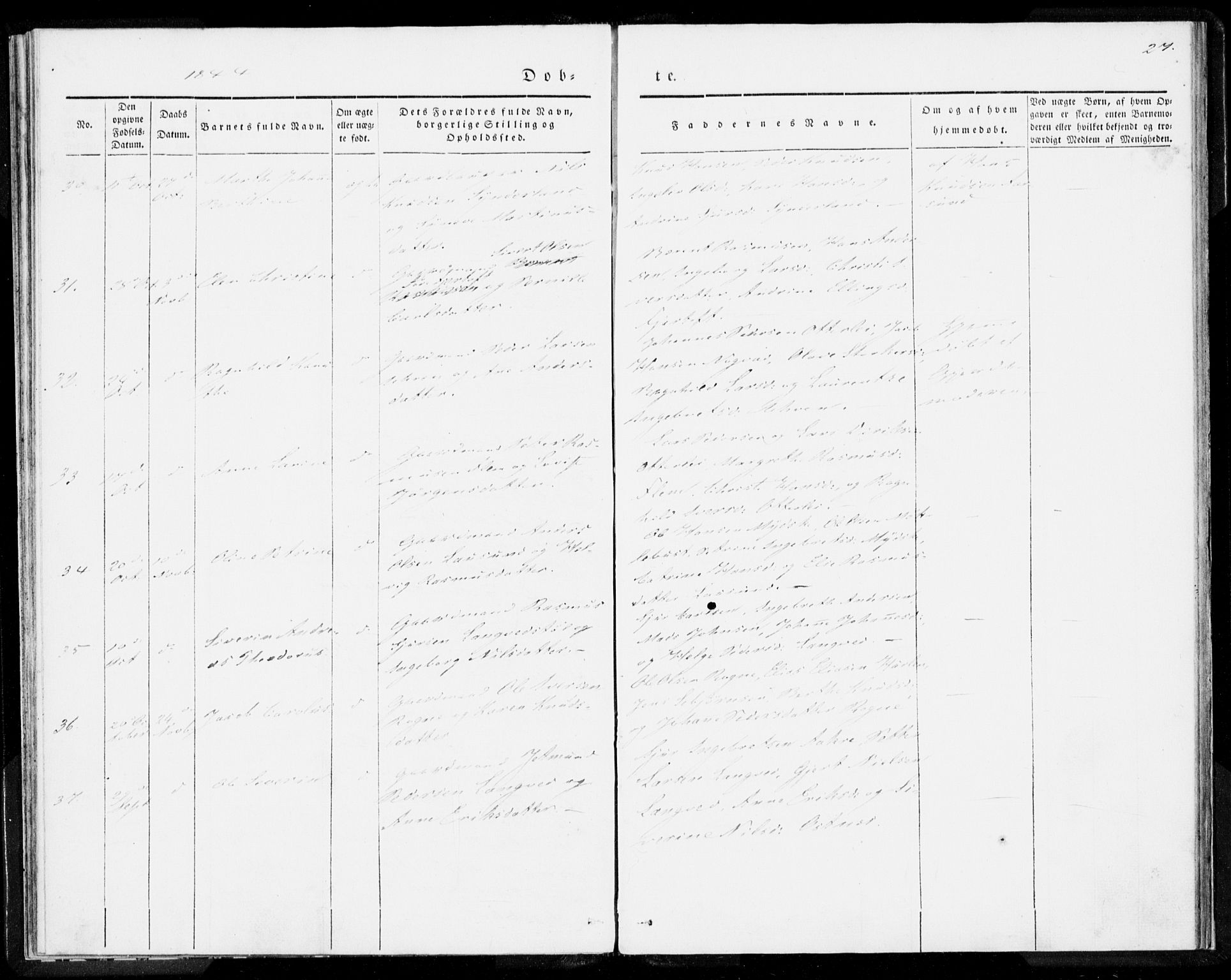 Ministerialprotokoller, klokkerbøker og fødselsregistre - Møre og Romsdal, AV/SAT-A-1454/536/L0496: Parish register (official) no. 536A05, 1840-1847, p. 27