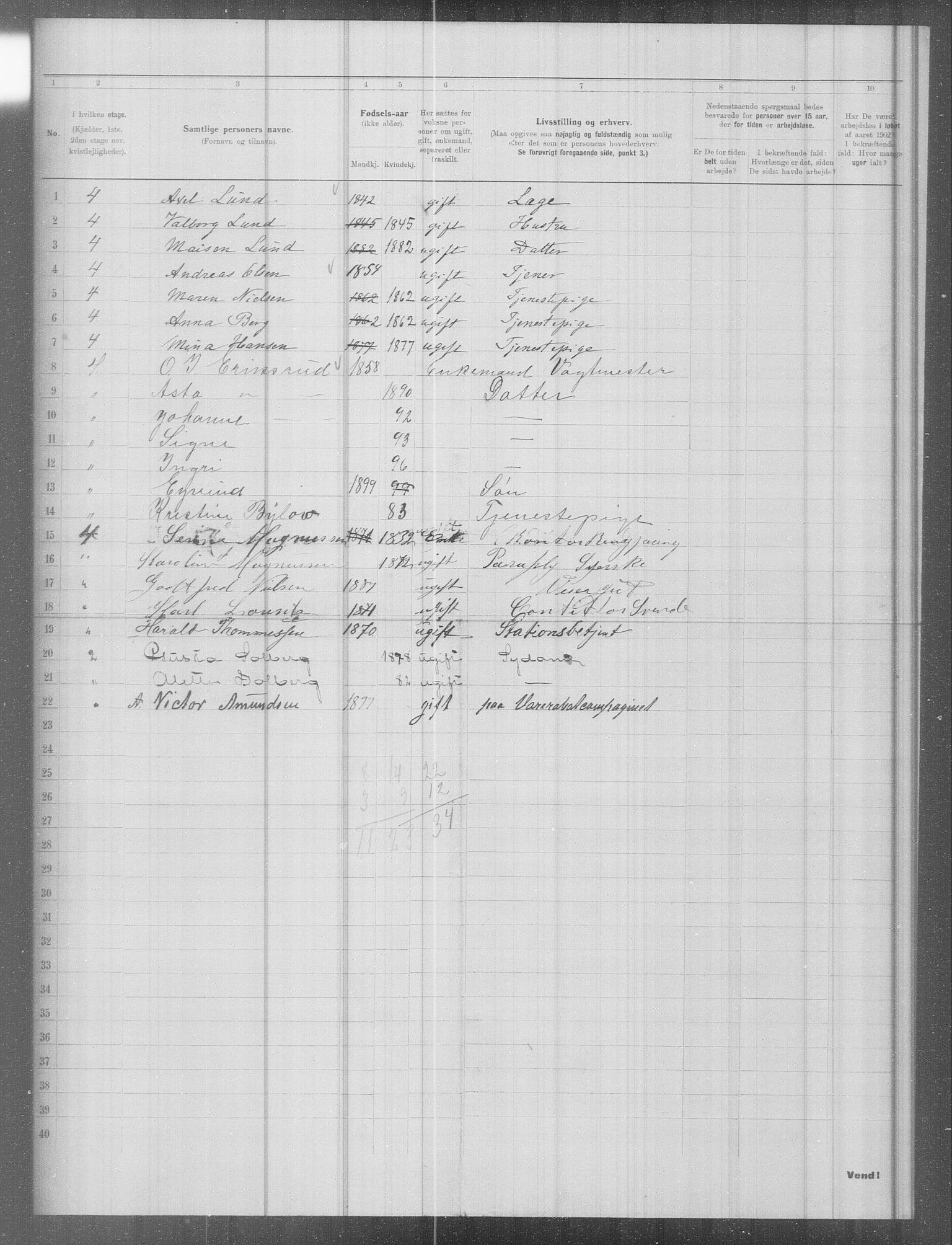 OBA, Municipal Census 1902 for Kristiania, 1902, p. 9366