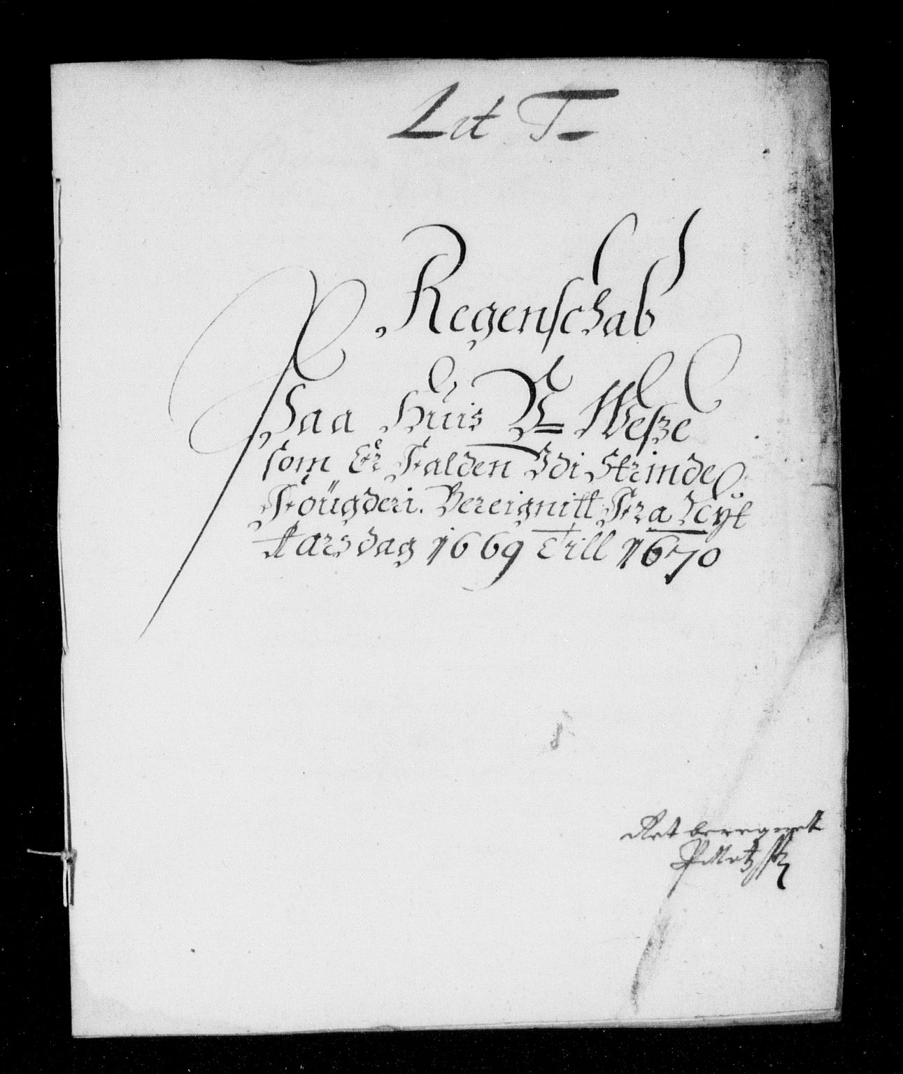 Rentekammeret inntil 1814, Reviderte regnskaper, Stiftamtstueregnskaper, Trondheim stiftamt og Nordland amt, AV/RA-EA-6044/R/Rd/L0026: Trondheim stiftamt, 1669