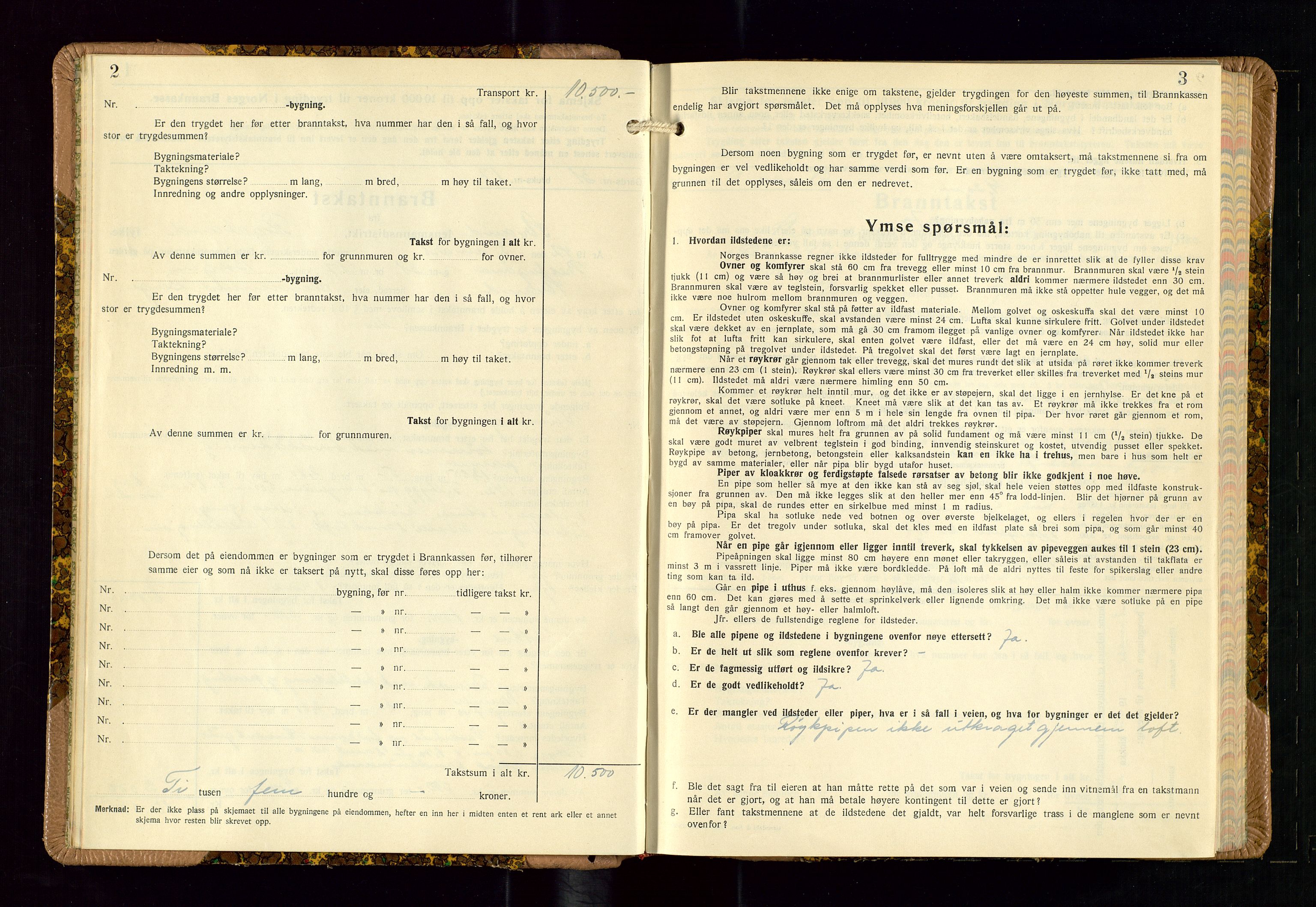 Strand og Forsand lensmannskontor, SAST/A-100451/Gob/L0002: Branntakstprotokoll, 1942-1953, p. 2-3