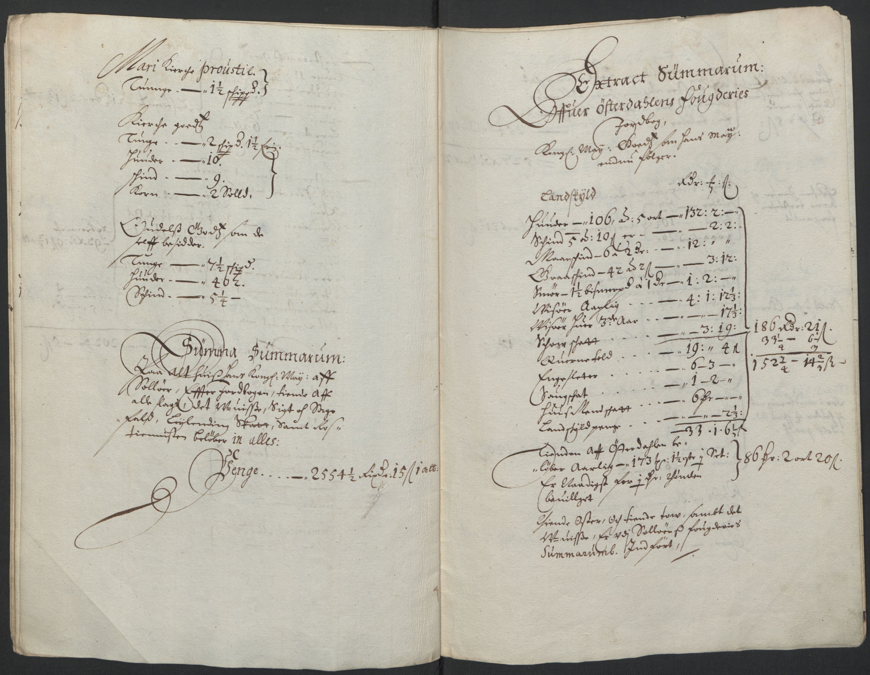 Rentekammeret inntil 1814, Realistisk ordnet avdeling, AV/RA-EA-4070/L/L0010/0001: Oppland lagdømme: / Ekstrakt over kongens inntekt av Oppland lagdømme, 1661