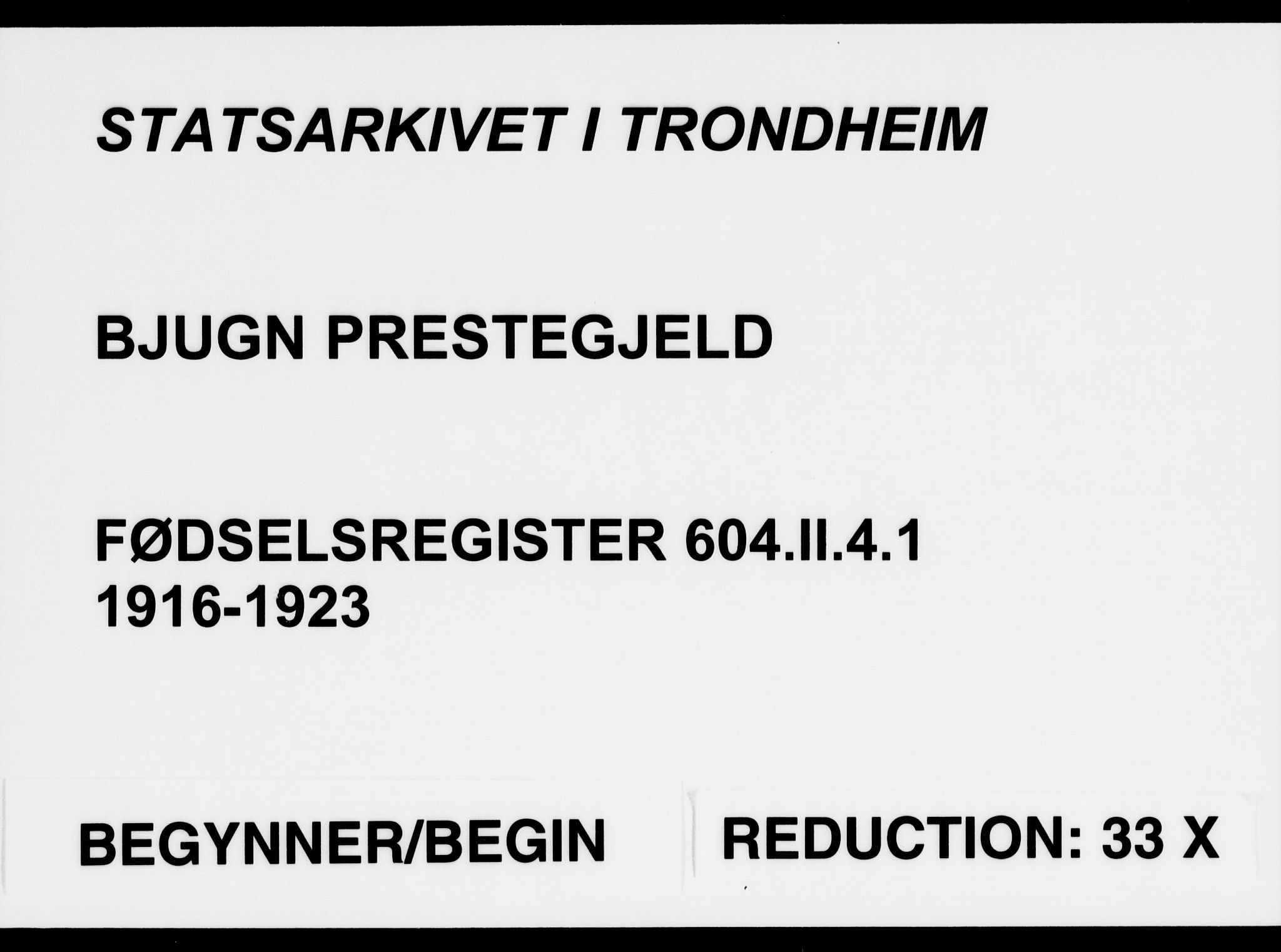 Ministerialprotokoller, klokkerbøker og fødselsregistre - Sør-Trøndelag, SAT/A-1456/651/L0650: Birth register no. 651.II.4.1, 1916-1923