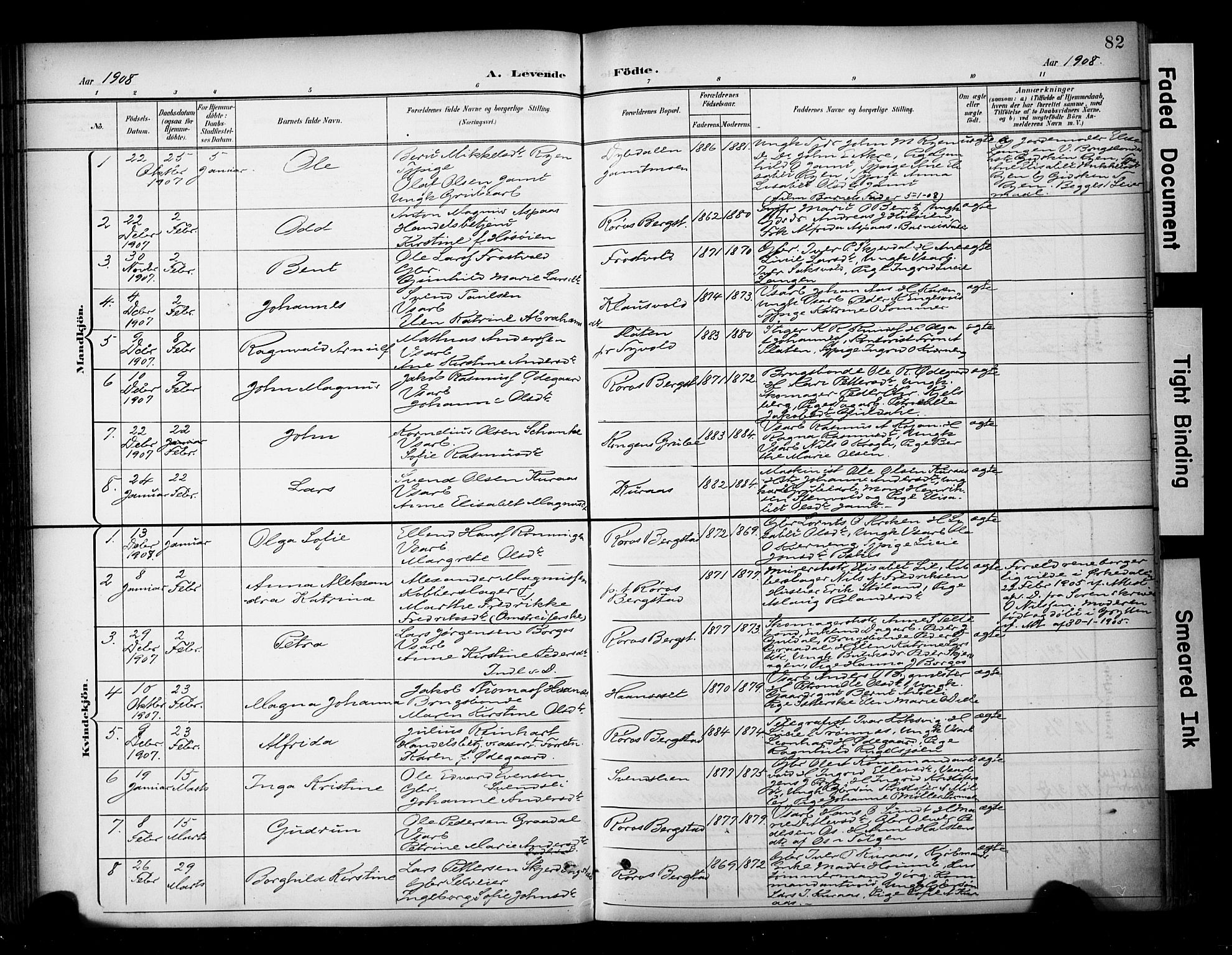 Ministerialprotokoller, klokkerbøker og fødselsregistre - Sør-Trøndelag, SAT/A-1456/681/L0936: Parish register (official) no. 681A14, 1899-1908, p. 82