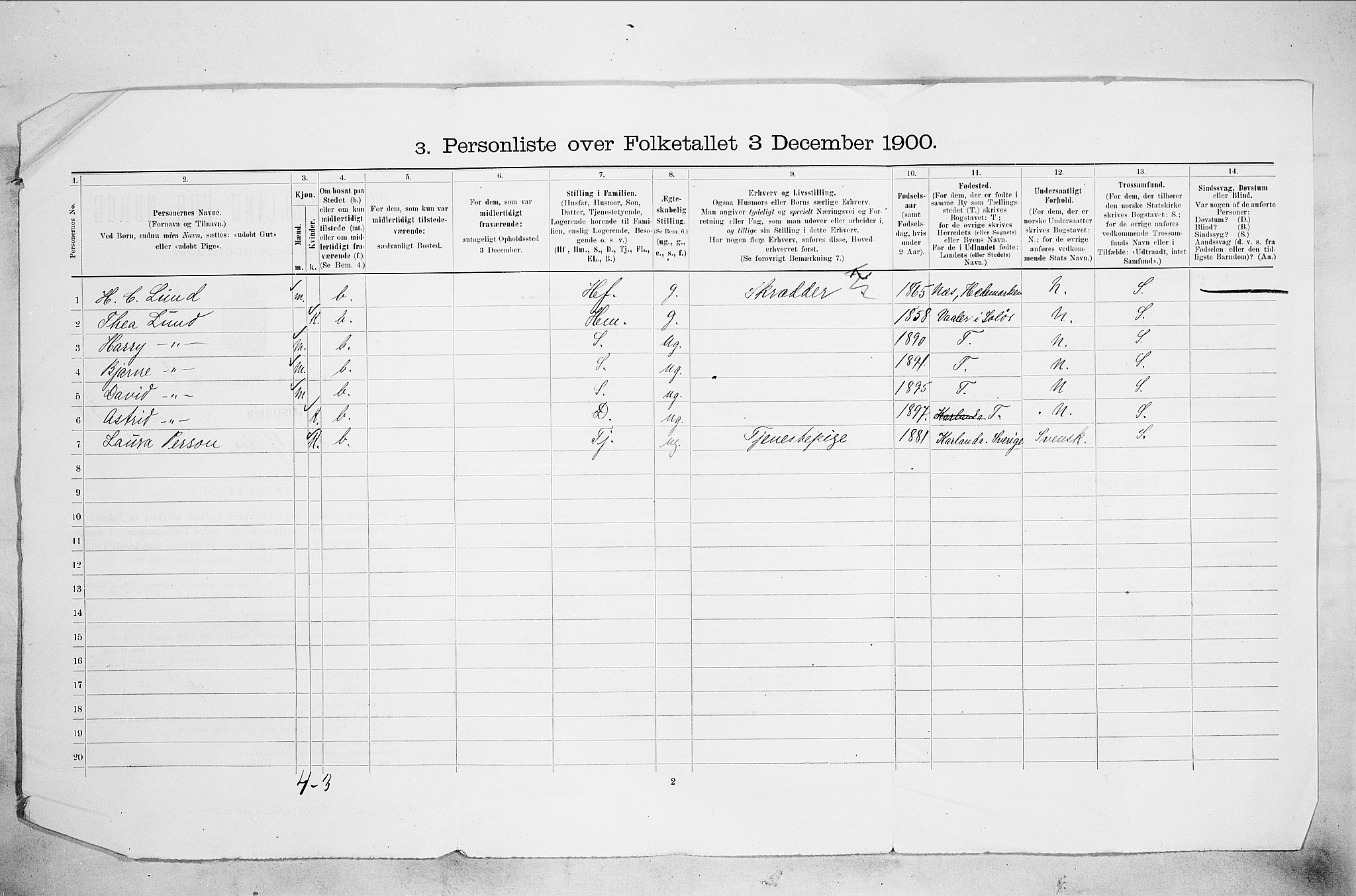 SAO, 1900 census for Kristiania, 1900, p. 39110