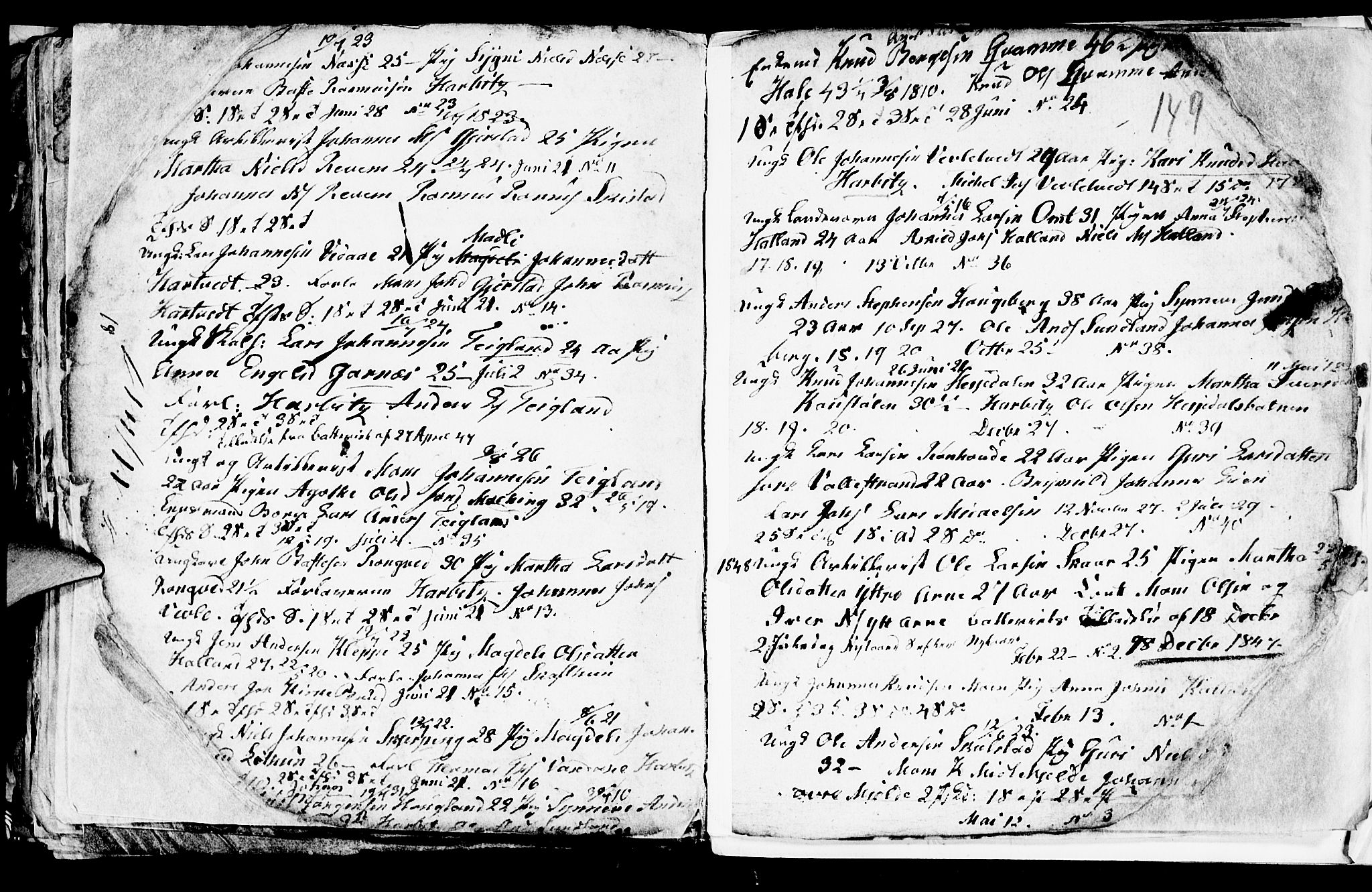 Haus sokneprestembete, SAB/A-75601/H/Hab: Parish register (copy) no. A 1, 1830-1855, p. 149