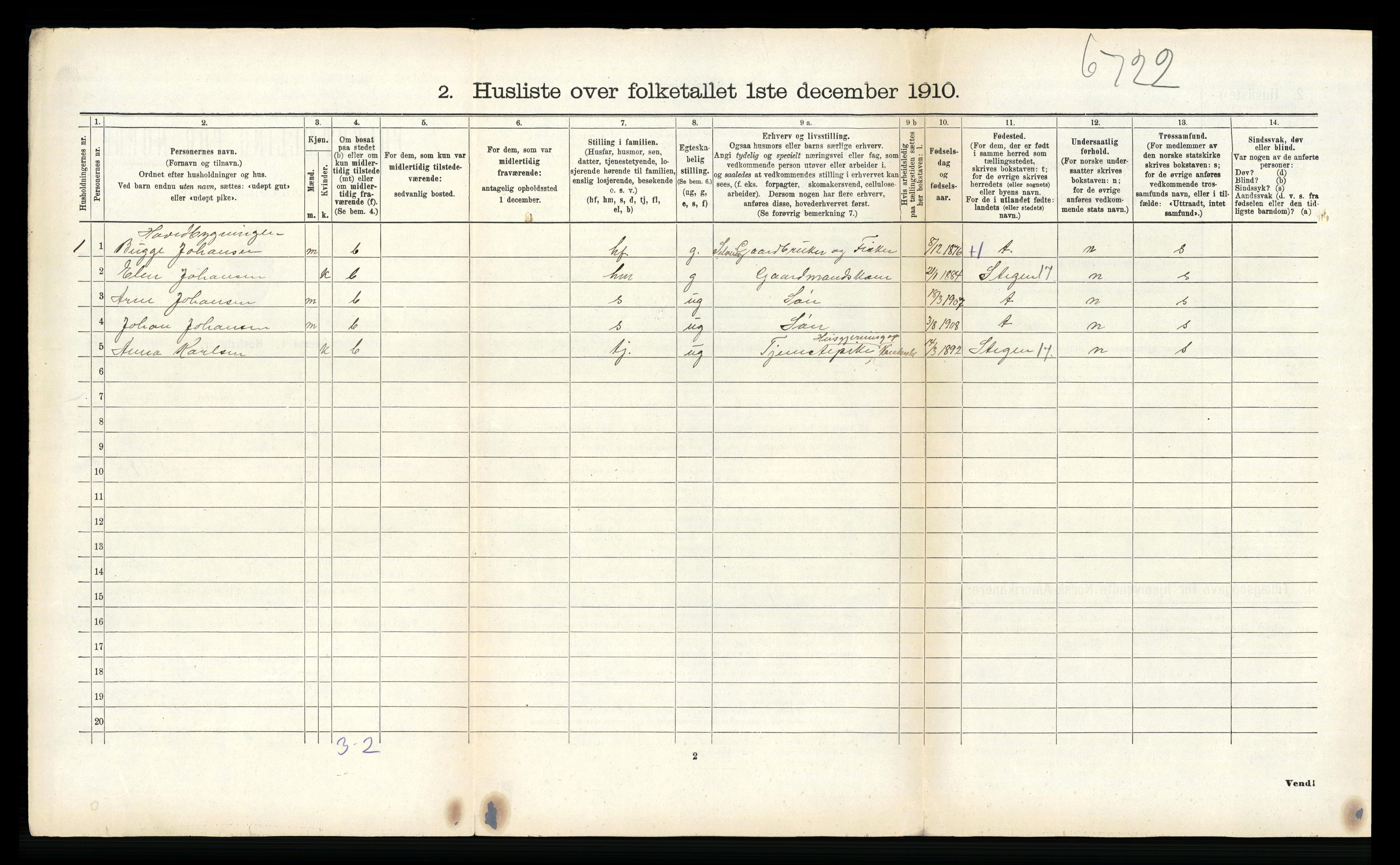 RA, 1910 census for Hadsel, 1910, p. 792