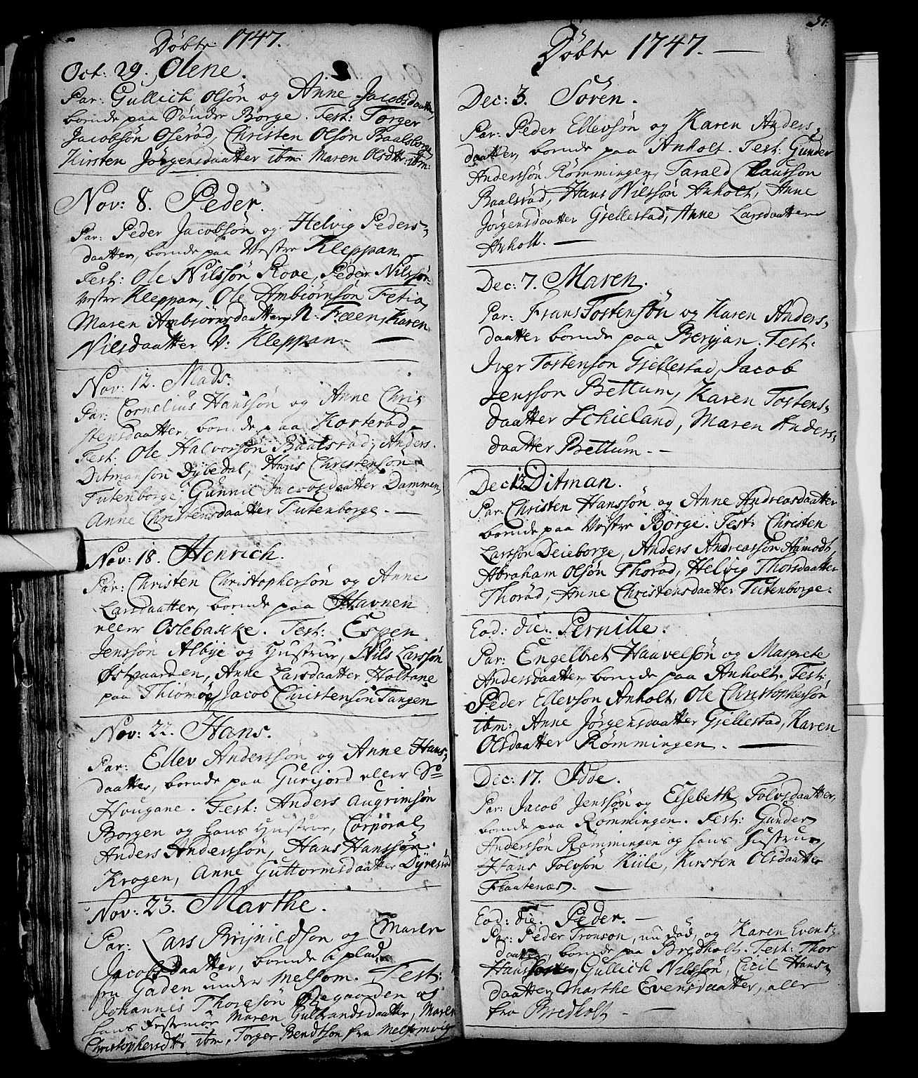 Stokke kirkebøker, AV/SAKO-A-320/F/Fa/L0002: Parish register (official) no. I 2, 1732-1770, p. 51