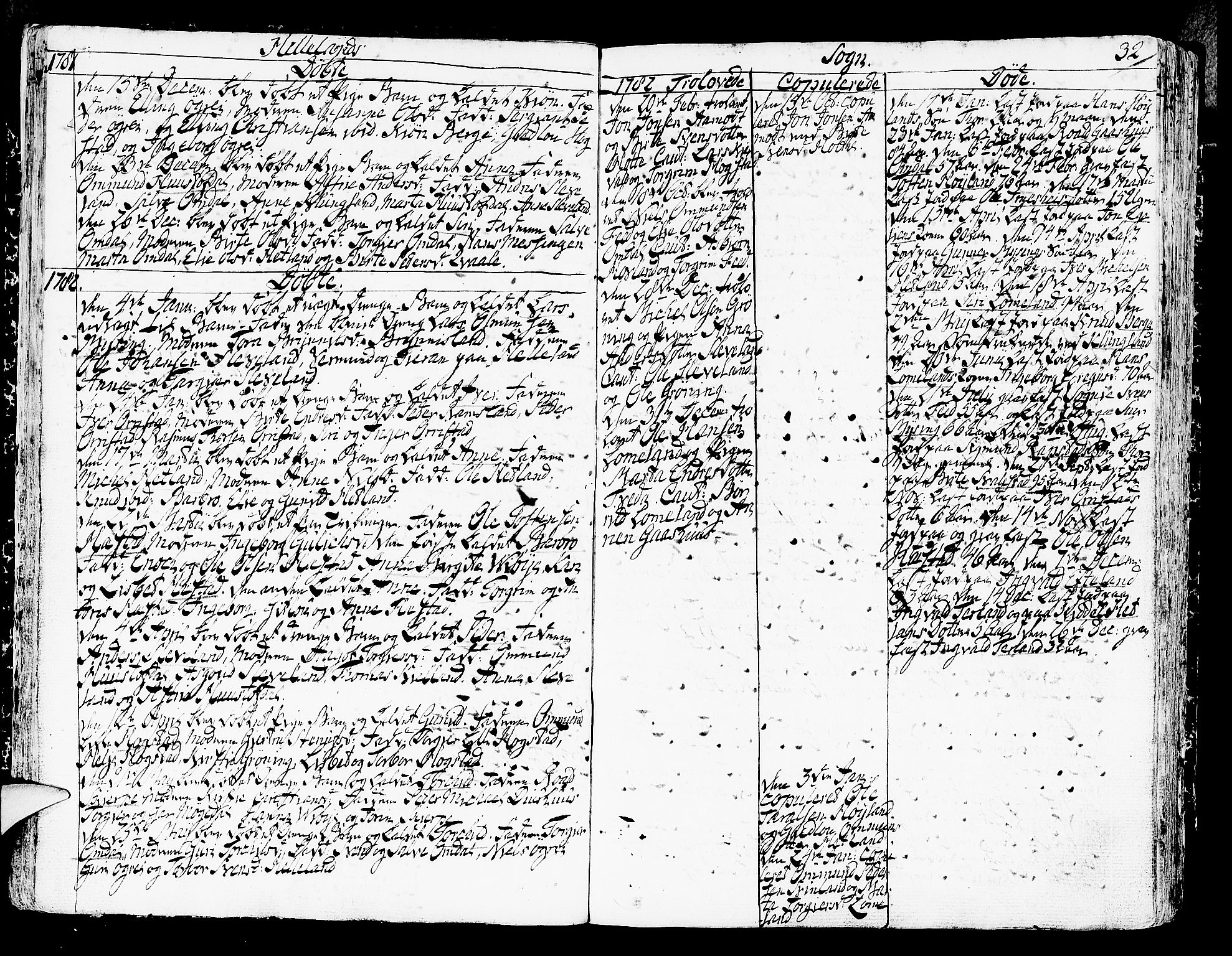 Helleland sokneprestkontor, AV/SAST-A-101810: Parish register (official) no. A 2 /1, 1762-1791, p. 32