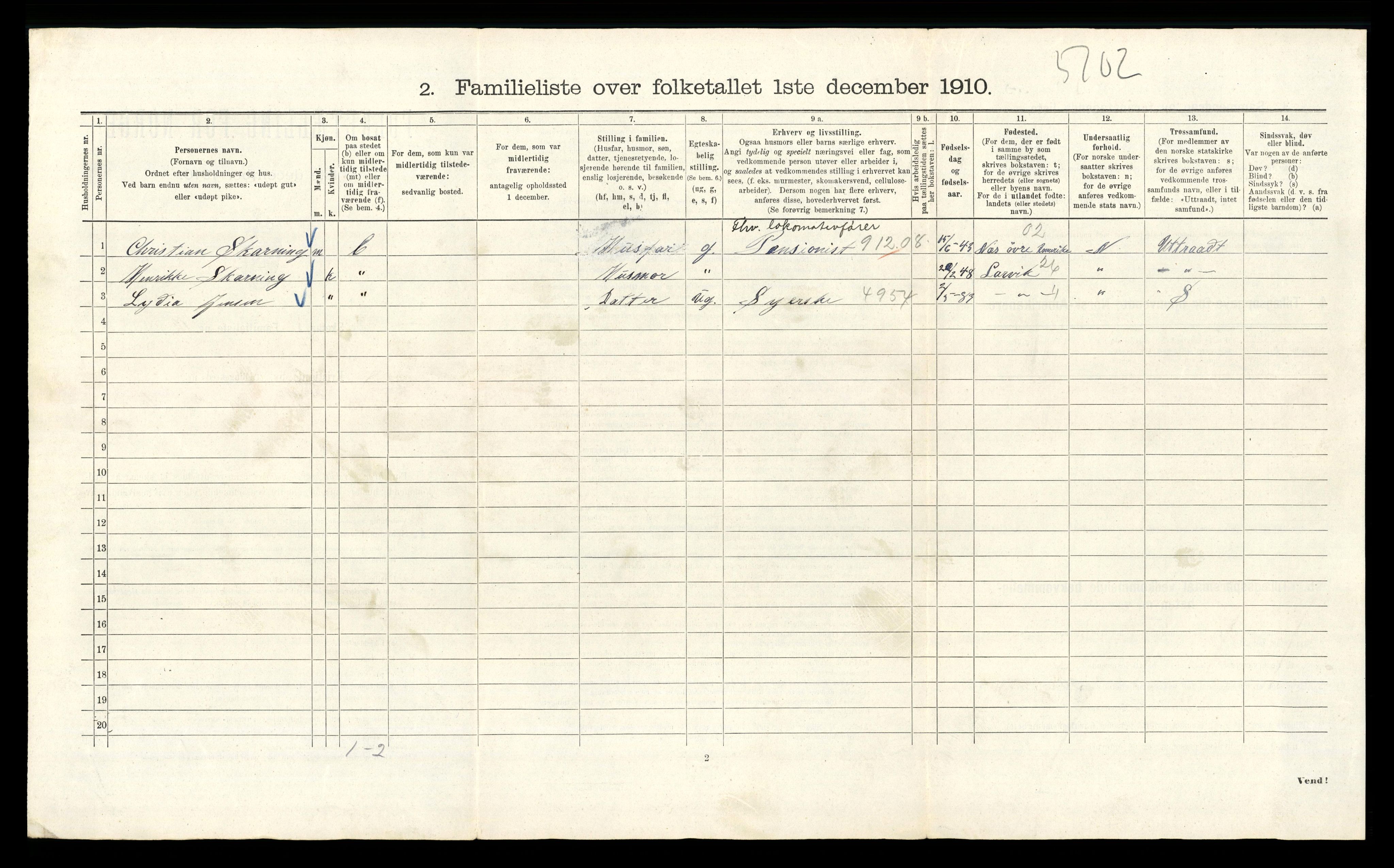 RA, 1910 census for Kristiania, 1910, p. 123272