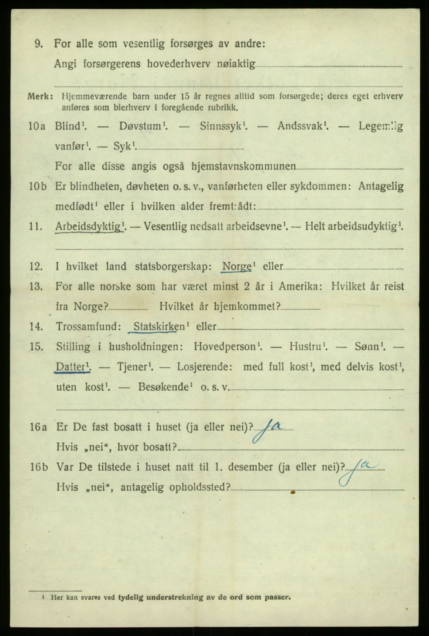 SAB, 1920 census for Sogndal, 1920, p. 3712