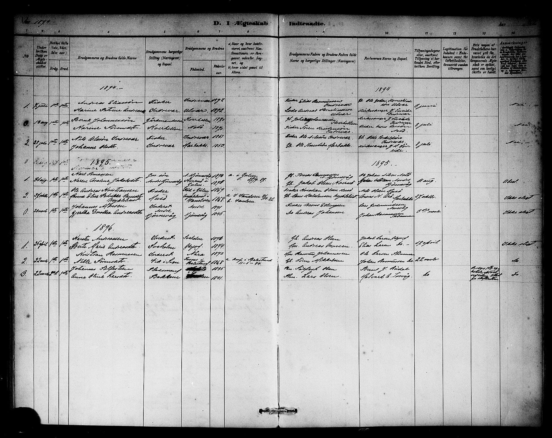Solund sokneprestembete, SAB/A-81401: Parish register (official) no. C 1, 1881-1896, p. 42