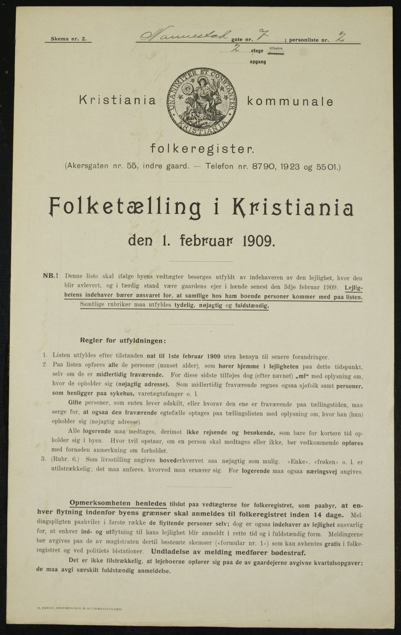 OBA, Municipal Census 1909 for Kristiania, 1909, p. 62683