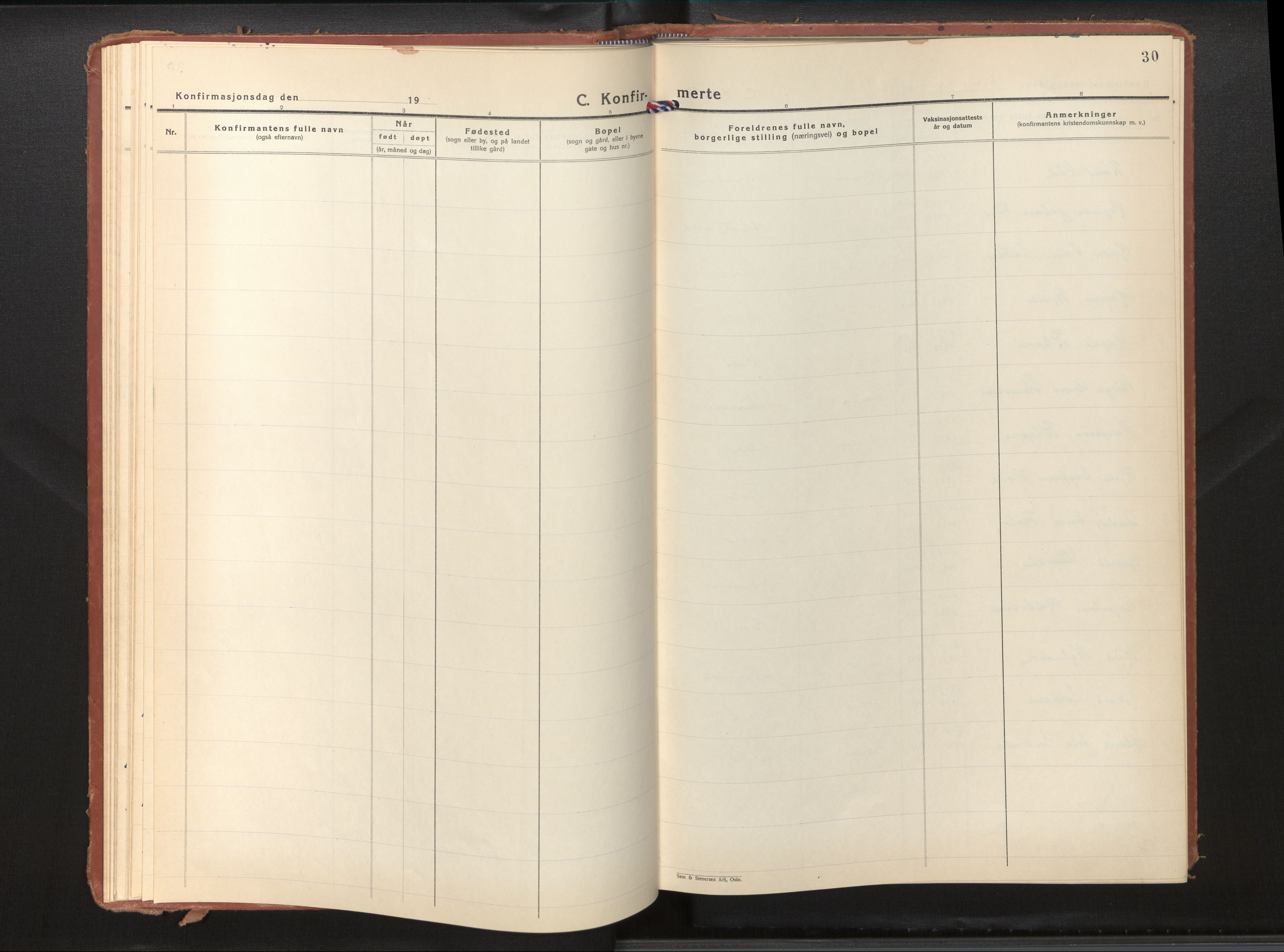 Gloppen sokneprestembete, SAB/A-80101/H/Hac/L0006: Curate's parish register no. A 6, 1941-1962, p. 29b-30a