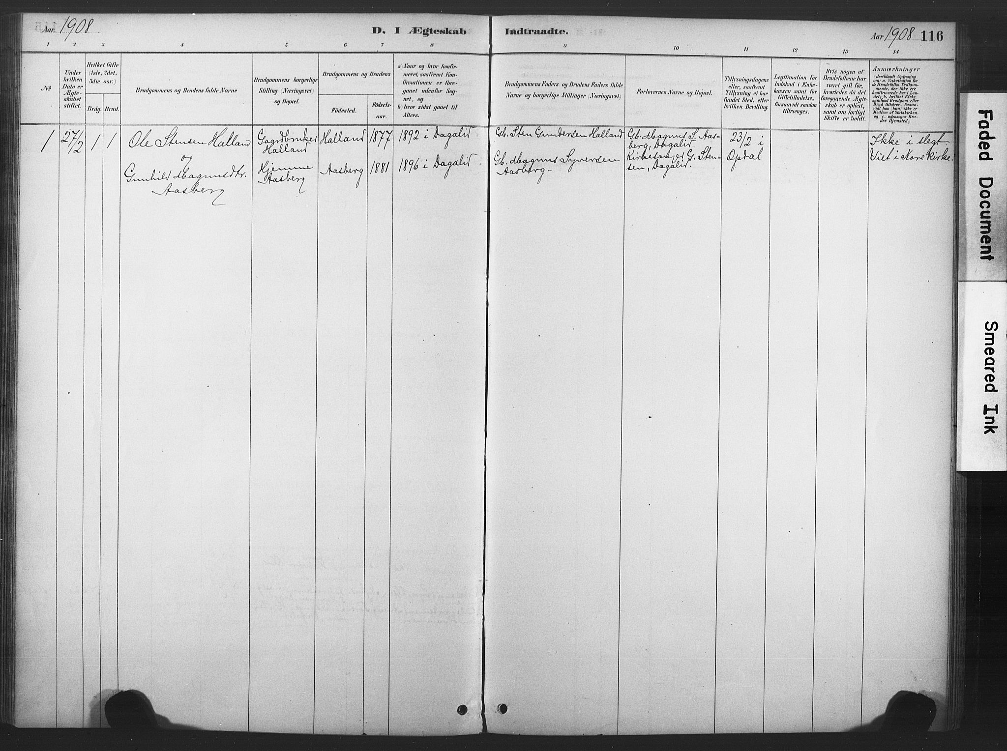 Nore kirkebøker, AV/SAKO-A-238/F/Fd/L0001: Parish register (official) no. IV 1, 1878-1918, p. 116