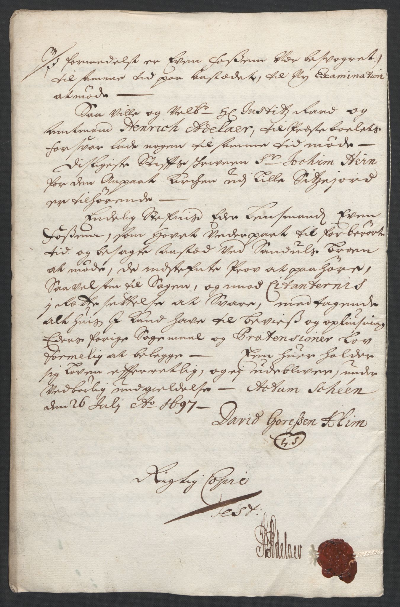 Rentekammeret inntil 1814, Reviderte regnskaper, Fogderegnskap, AV/RA-EA-4092/R36/L2097: Fogderegnskap Øvre og Nedre Telemark og Bamble, 1697, p. 396