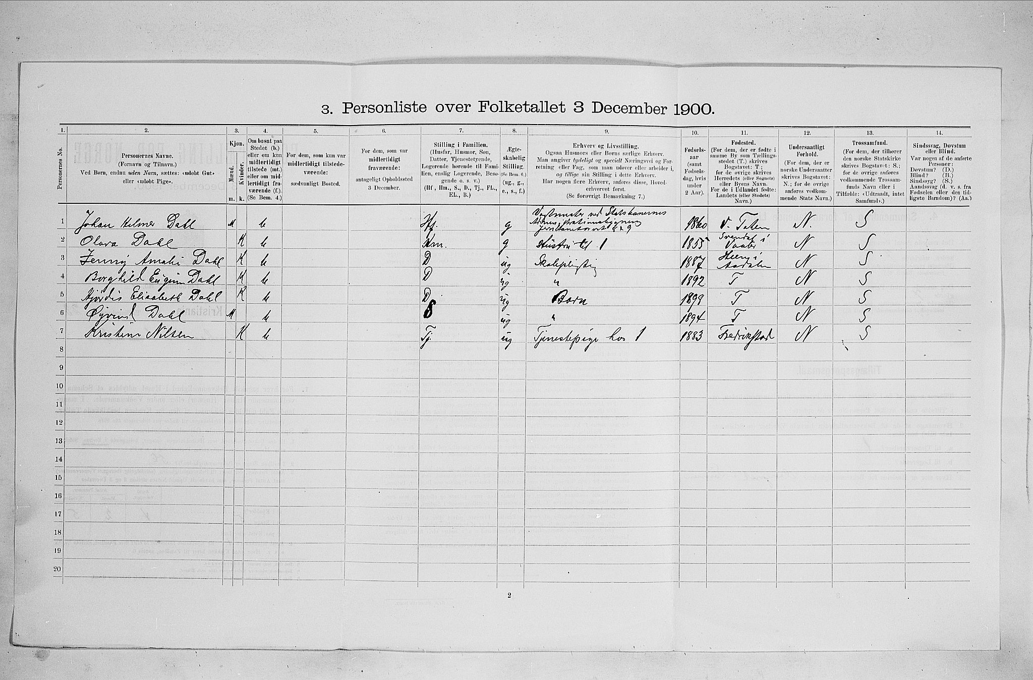 SAO, 1900 census for Kristiania, 1900, p. 43846