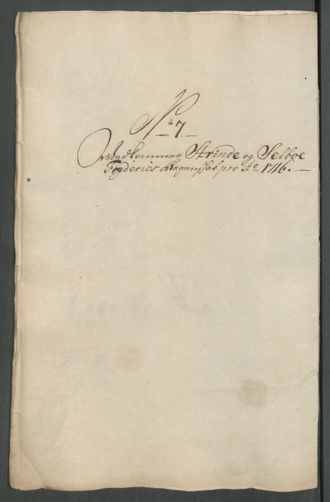 Rentekammeret inntil 1814, Reviderte regnskaper, Fogderegnskap, AV/RA-EA-4092/R61/L4115: Fogderegnskap Strinda og Selbu, 1715-1716, p. 345