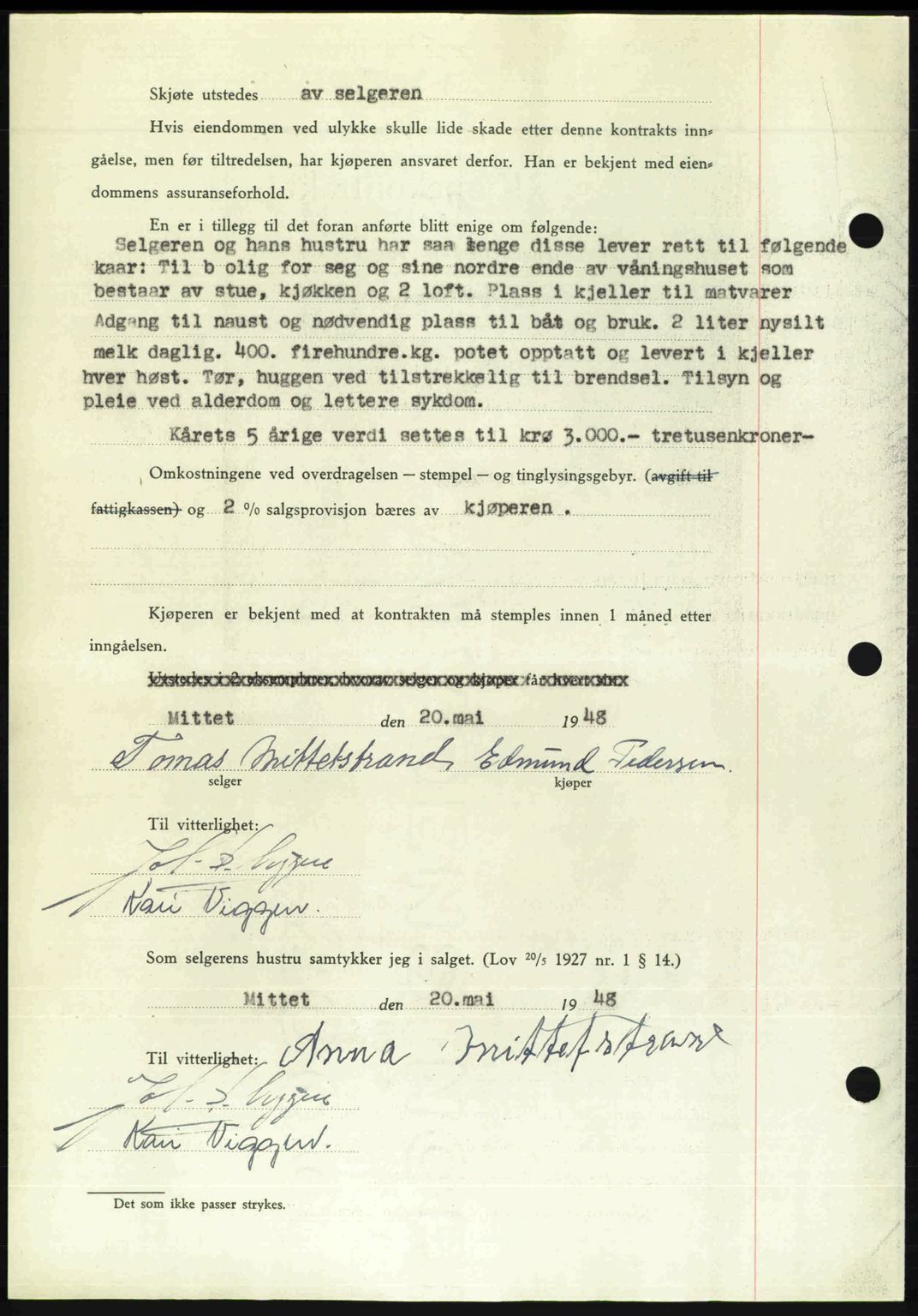 Romsdal sorenskriveri, AV/SAT-A-4149/1/2/2C: Mortgage book no. A26, 1948-1948, Diary no: : 1264/1948