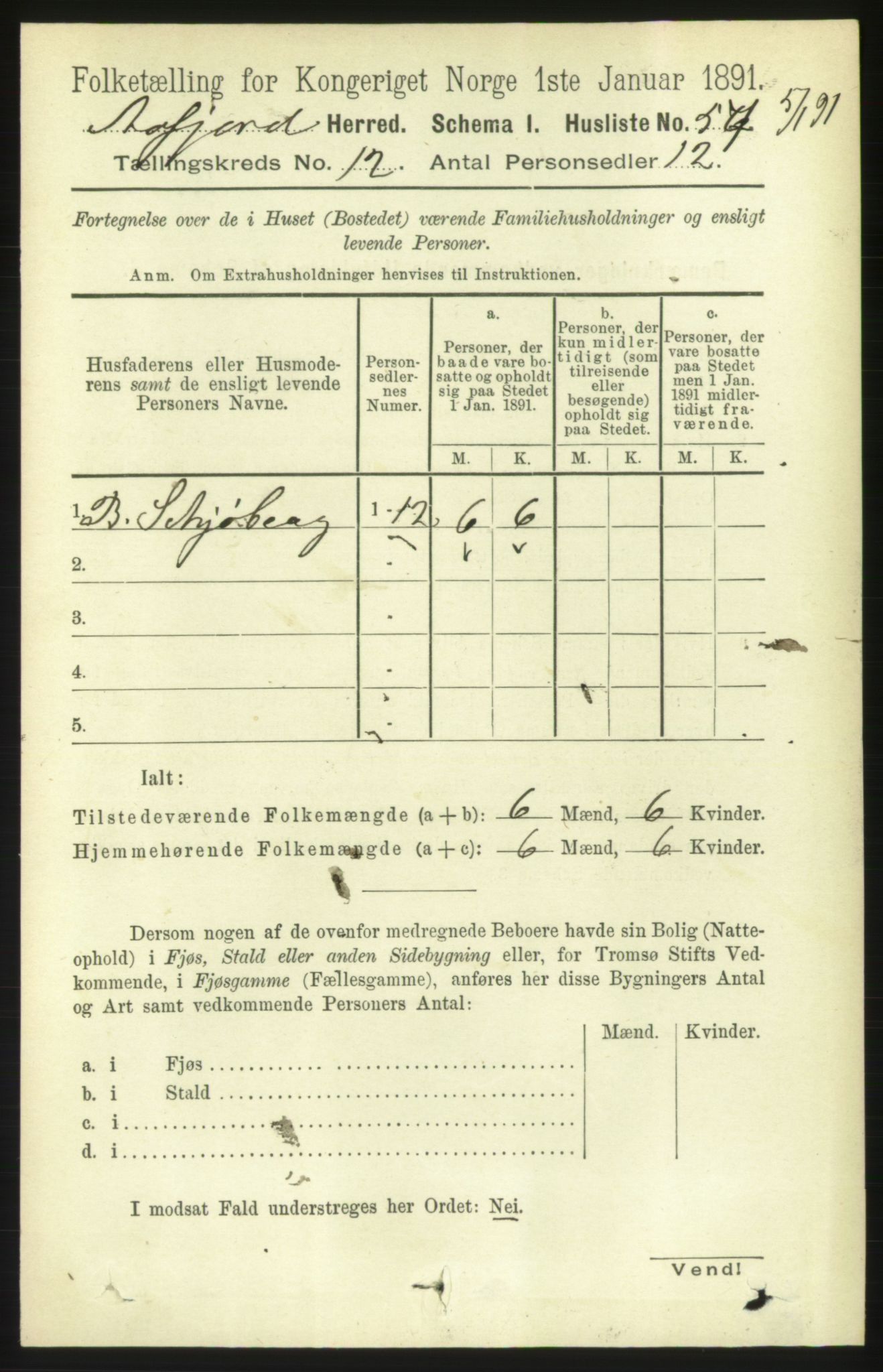 RA, 1891 census for 1630 Åfjord, 1891, p. 3743