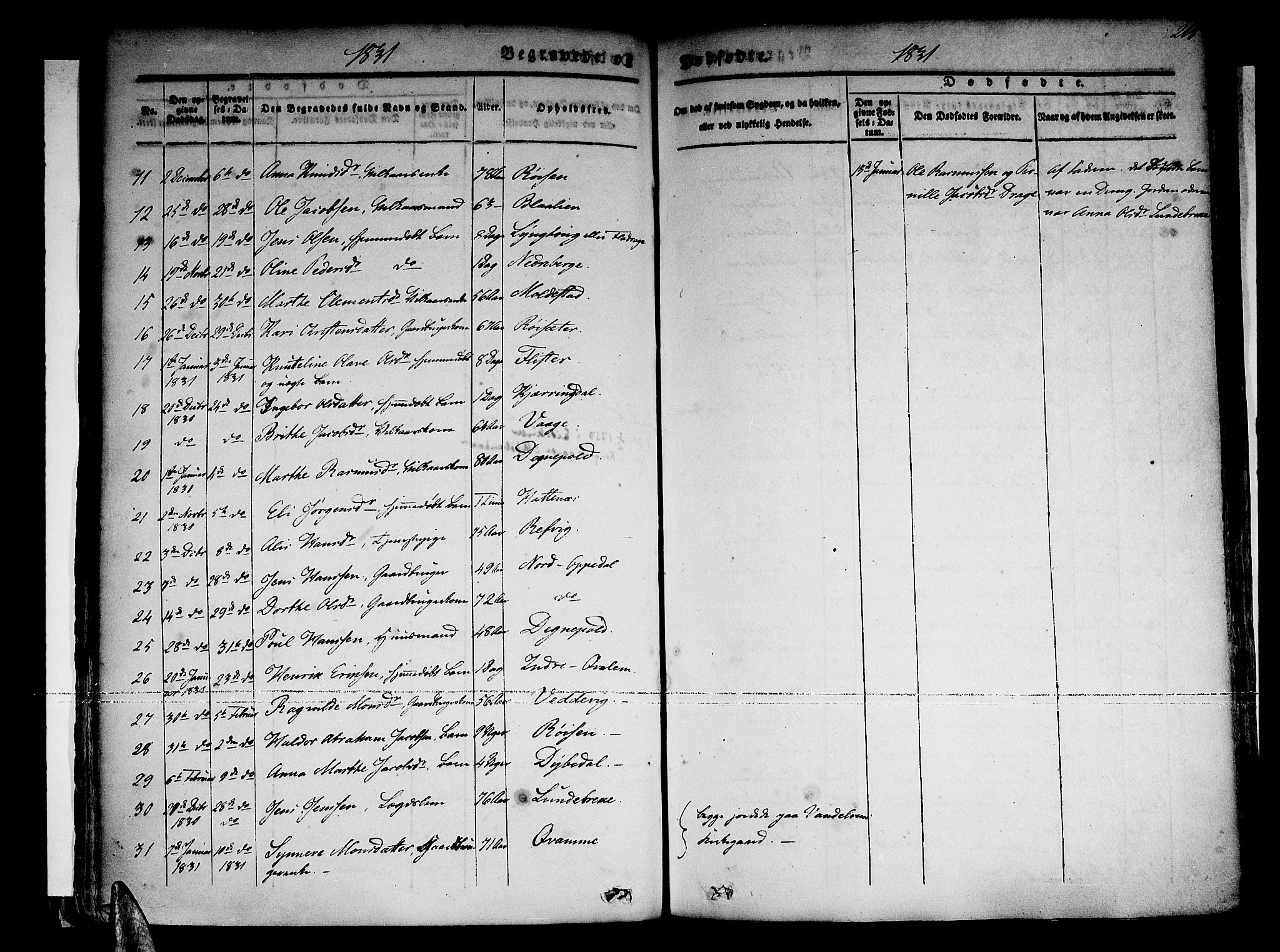 Selje sokneprestembete, SAB/A-99938/H/Ha/Haa/Haaa: Parish register (official) no. A 9, 1829-1844, p. 218