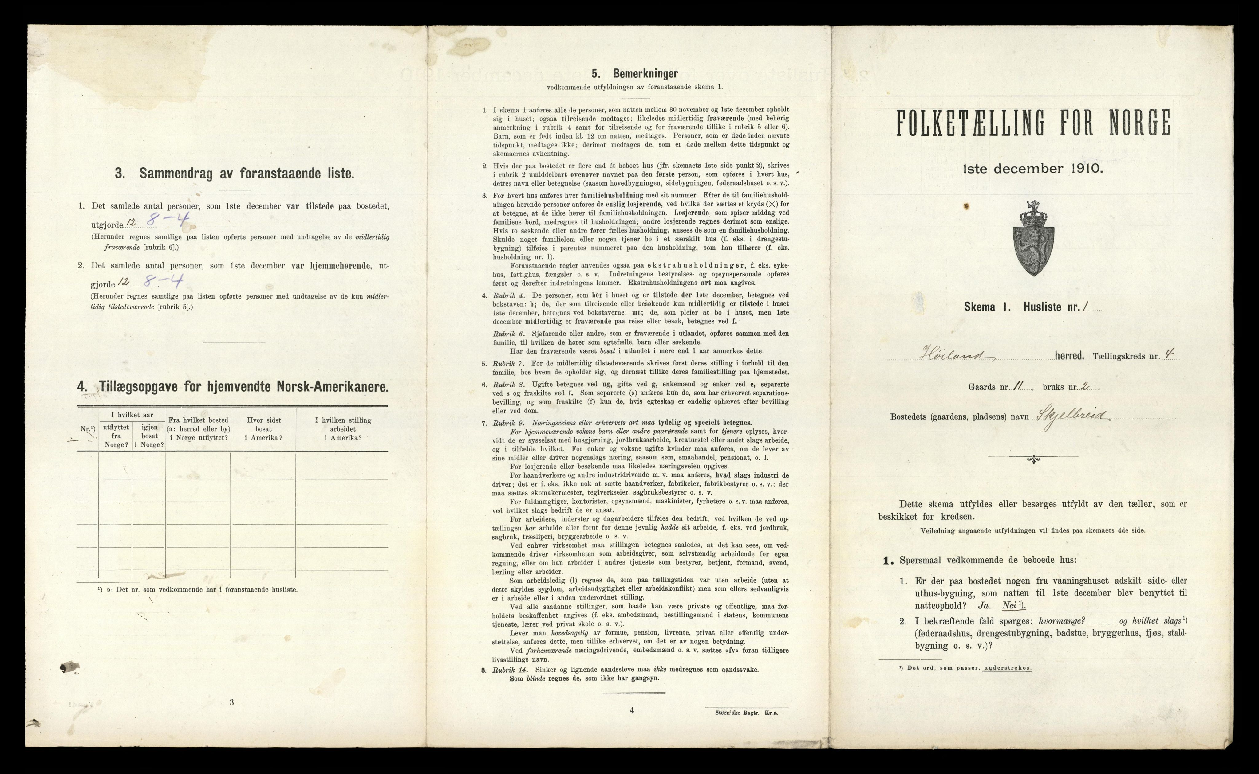 RA, 1910 census for Høyland, 1910, p. 246