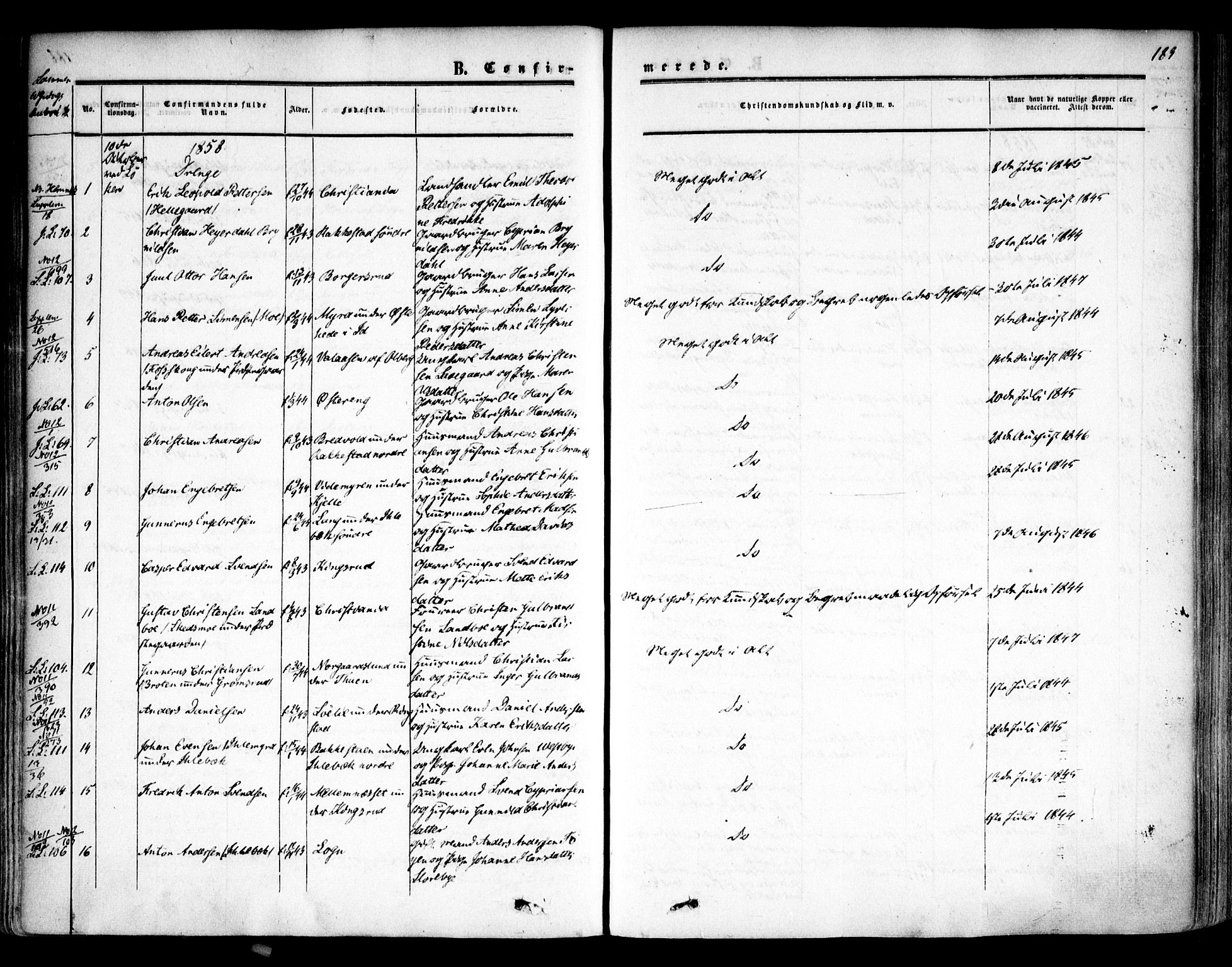 Høland prestekontor Kirkebøker, AV/SAO-A-10346a/F/Fa/L0010: Parish register (official) no. I 10, 1854-1861, p. 189